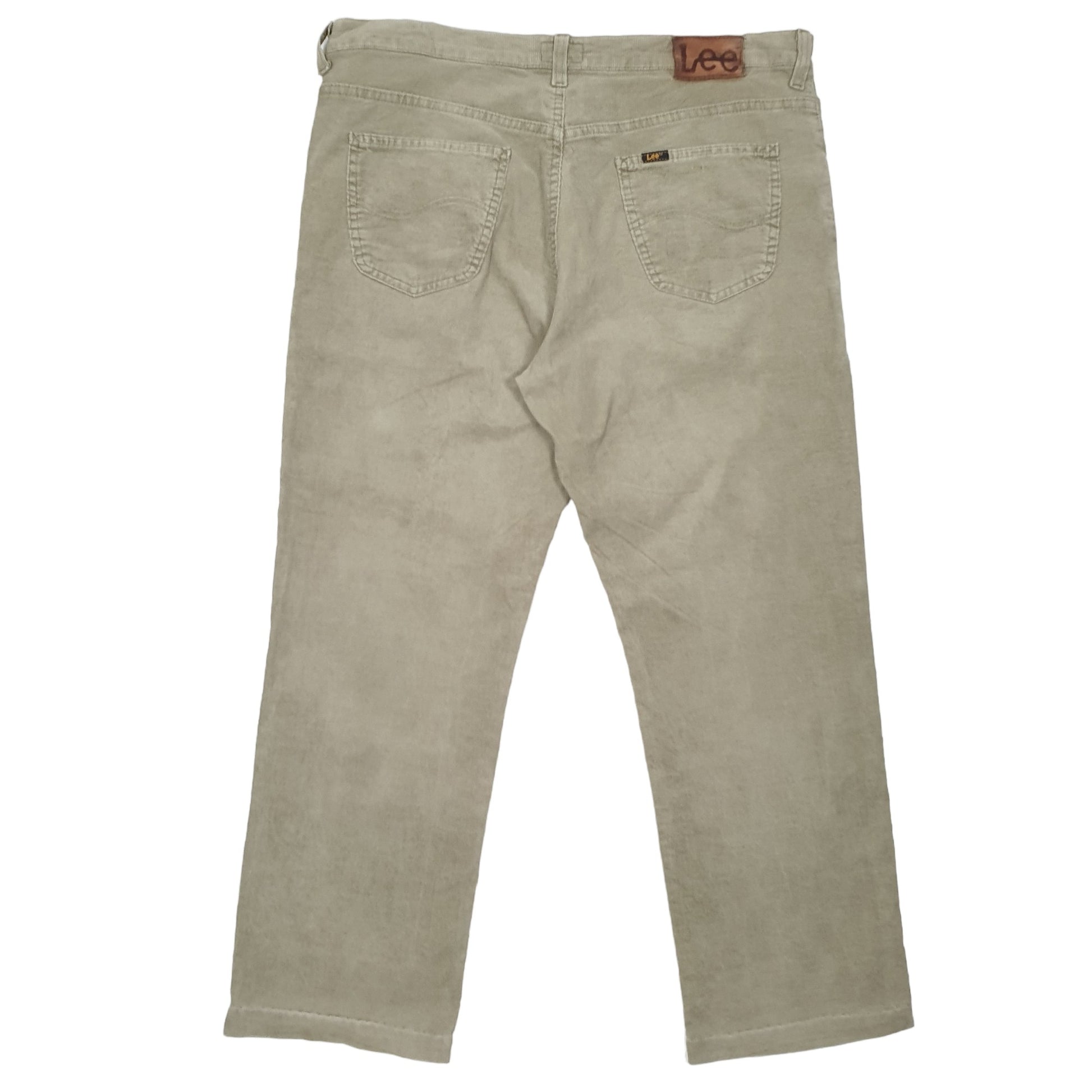 Mens Khaki Lee  Corduroy Trousers