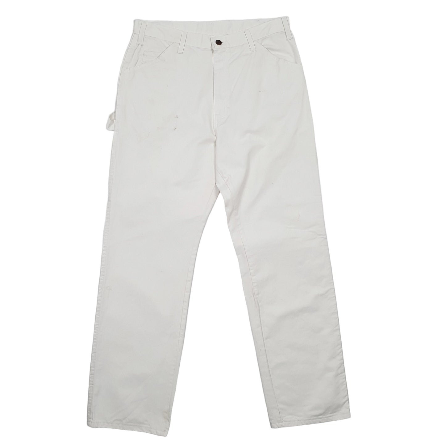 Mens Dickies White Carpenter Trousers W34 L31 White