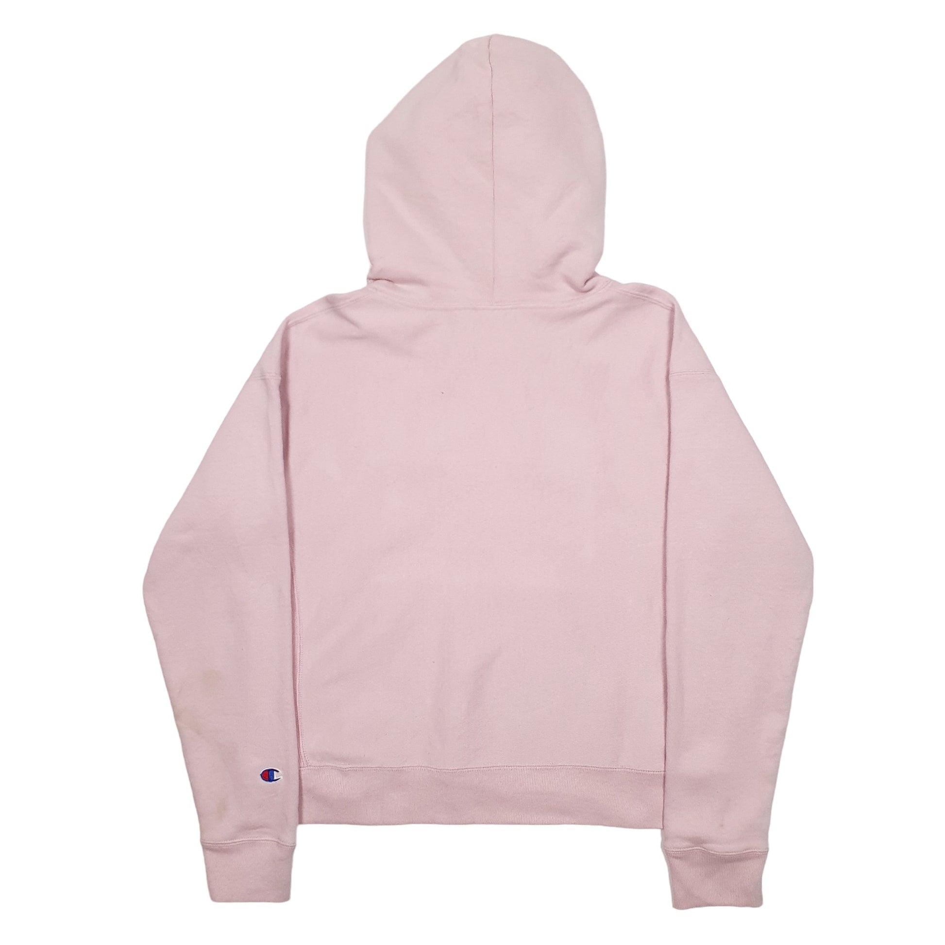 Womens Pink Champion Spellout Reverse Weave Hoodie Jumper