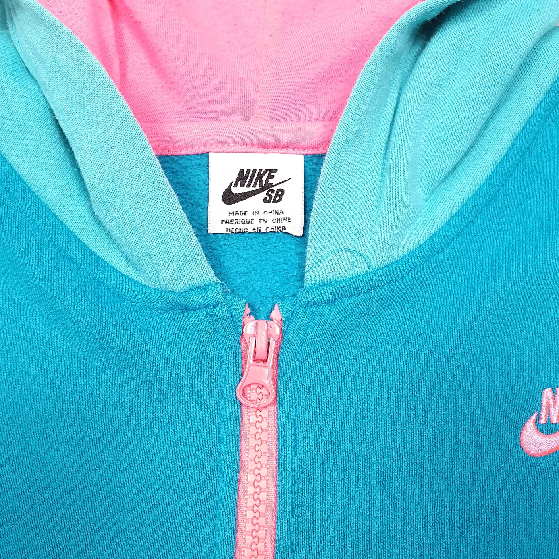 Womens Blue Nike SB Skateboarding Hoodie Full Zip Jumper