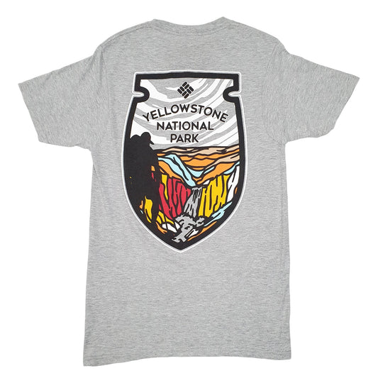 Mens Grey Columbia Sportswear Yellowstone National Park Short Sleeve T Shirt
