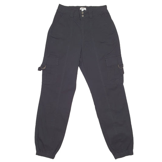 Mens Black Garage Combat Pants Cargo Trousers