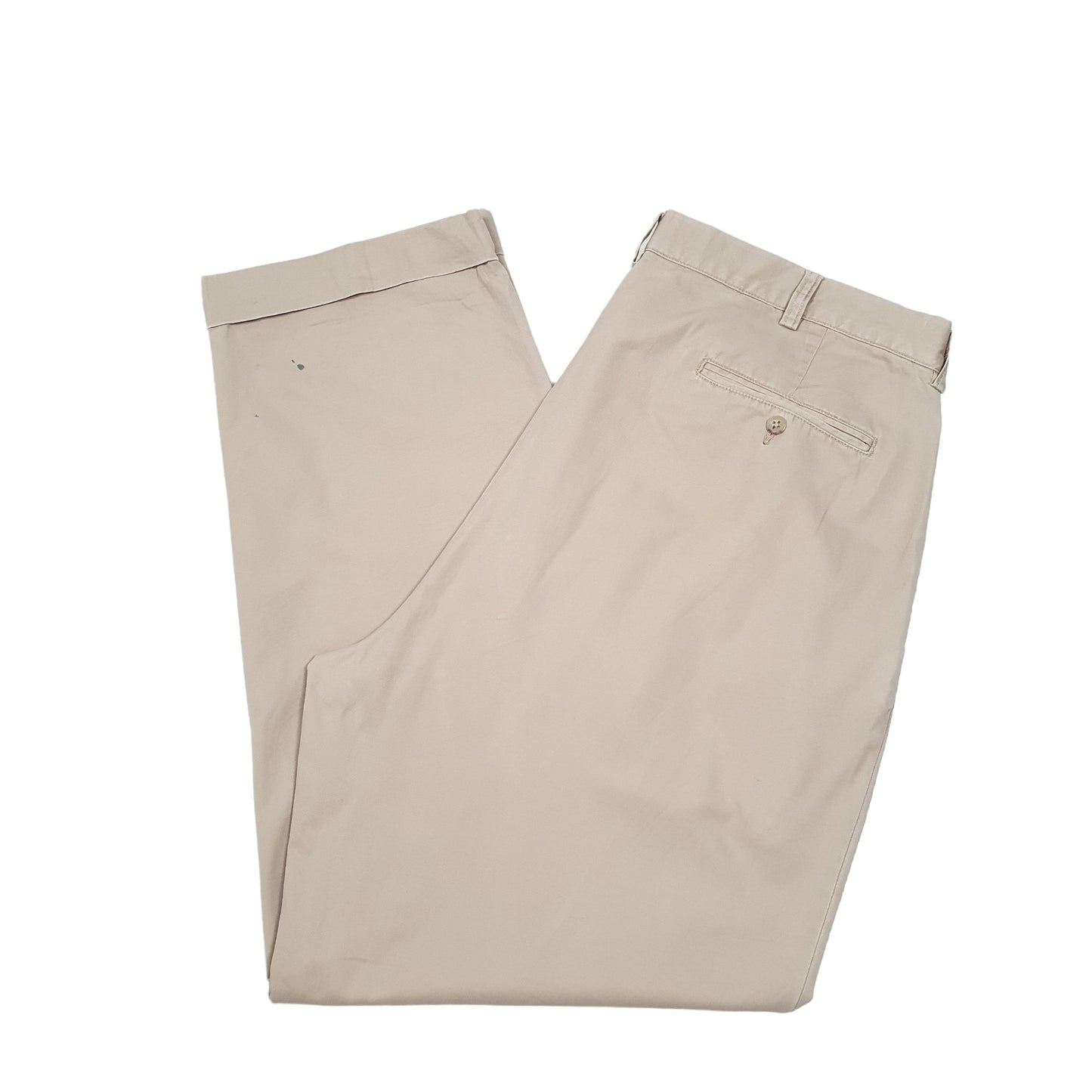 Mens Beige Polo Ralph Lauren Hammond Pant Double Pleated Vintage Polo Chino Trousers