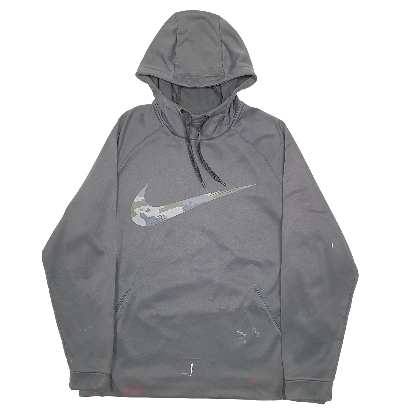 Mens Grey Nike Active Dri Fit Running Hoodie Jumper