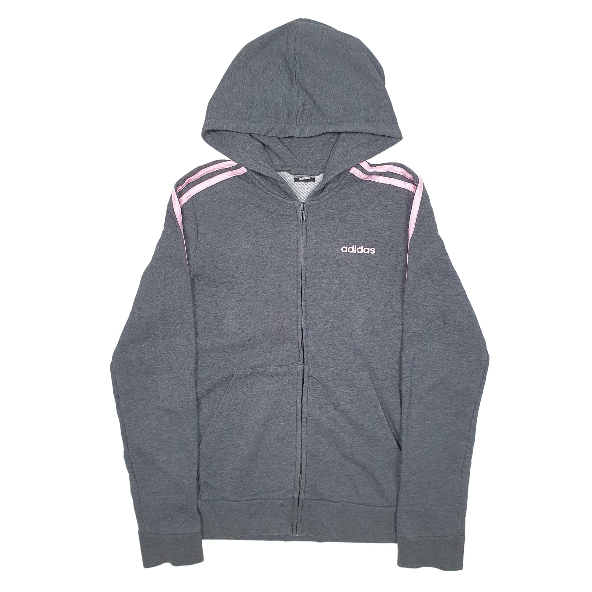 Womens Grey Adidas  Hoodie Jumper