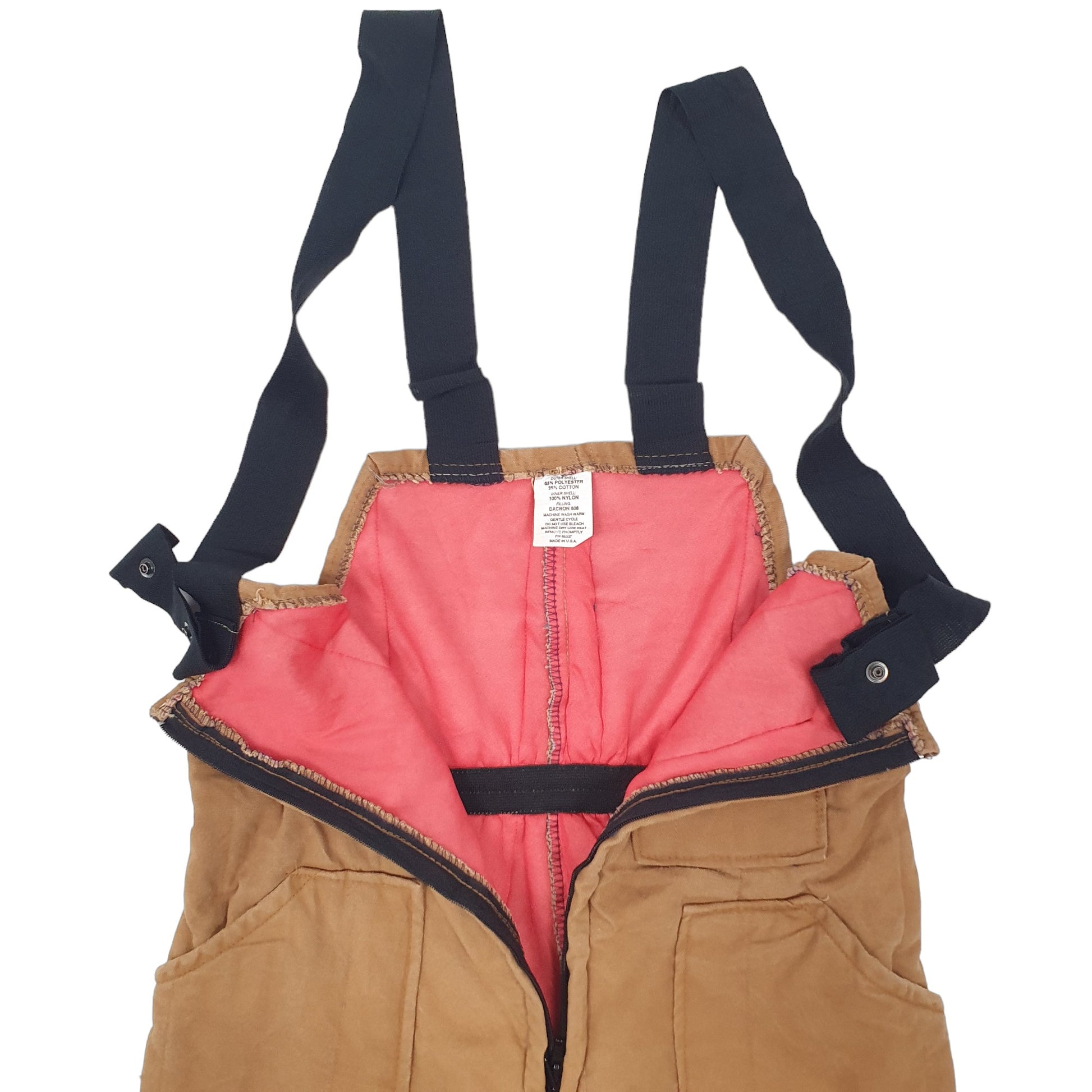 Mens Duck Unbranded Workwear Insulated Carpenter Vintage Made in USA Dungaree Trousers