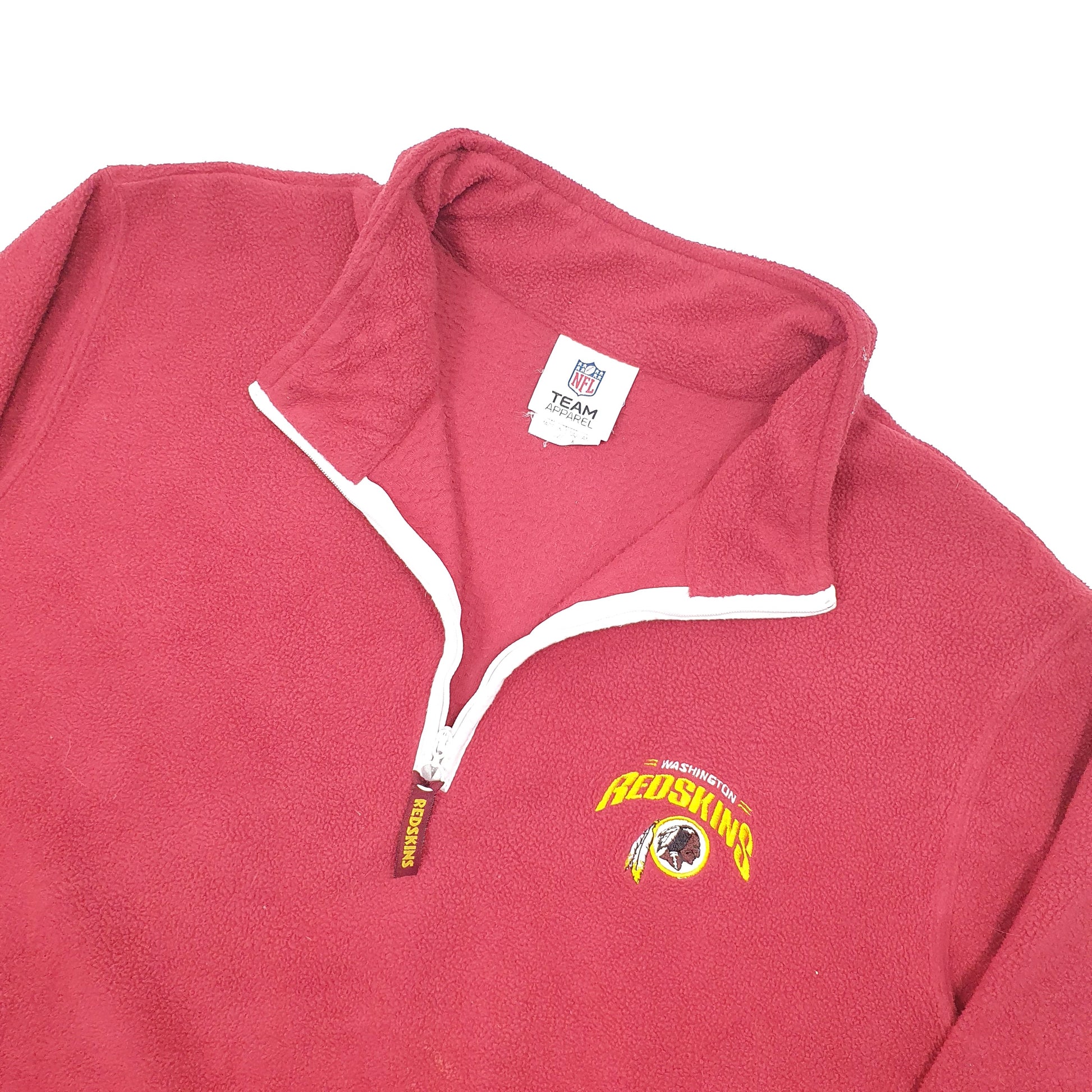 NFL Washington Redskins Quarter Zip Fleece XXL Red