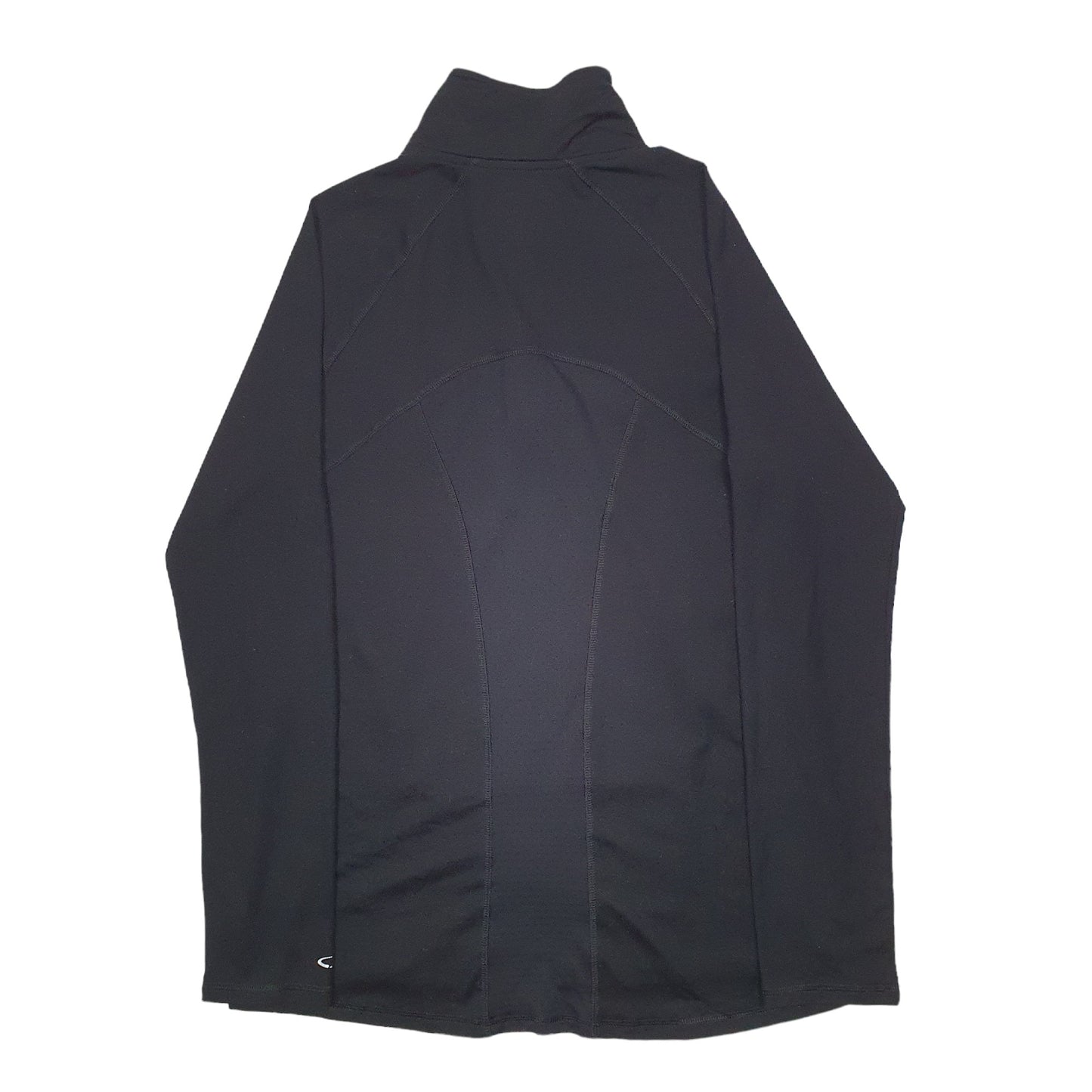 Womens Black Champion DuoDry Active Running Sport Quarter Zip Jumper