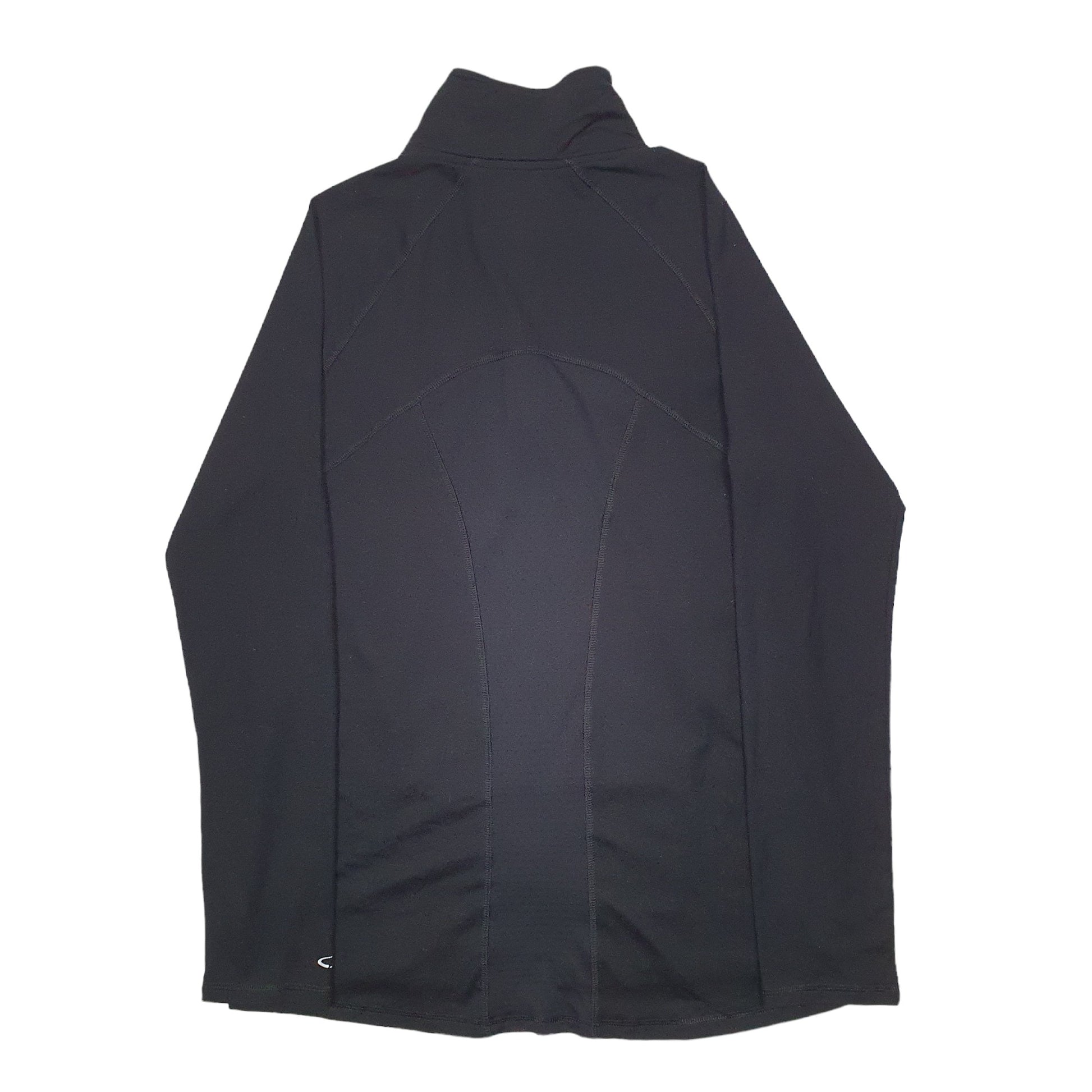 Womens Black Champion DuoDry Active Running Sport Quarter Zip Jumper