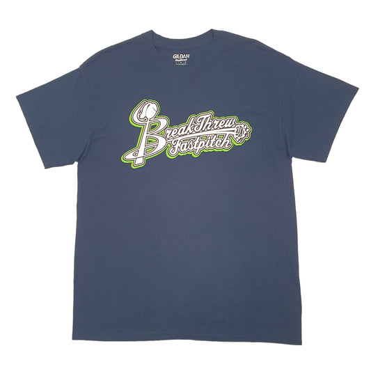 Gildan Breakthrew Fast Pitch Baseball Short Sleeve T Shirt Navy