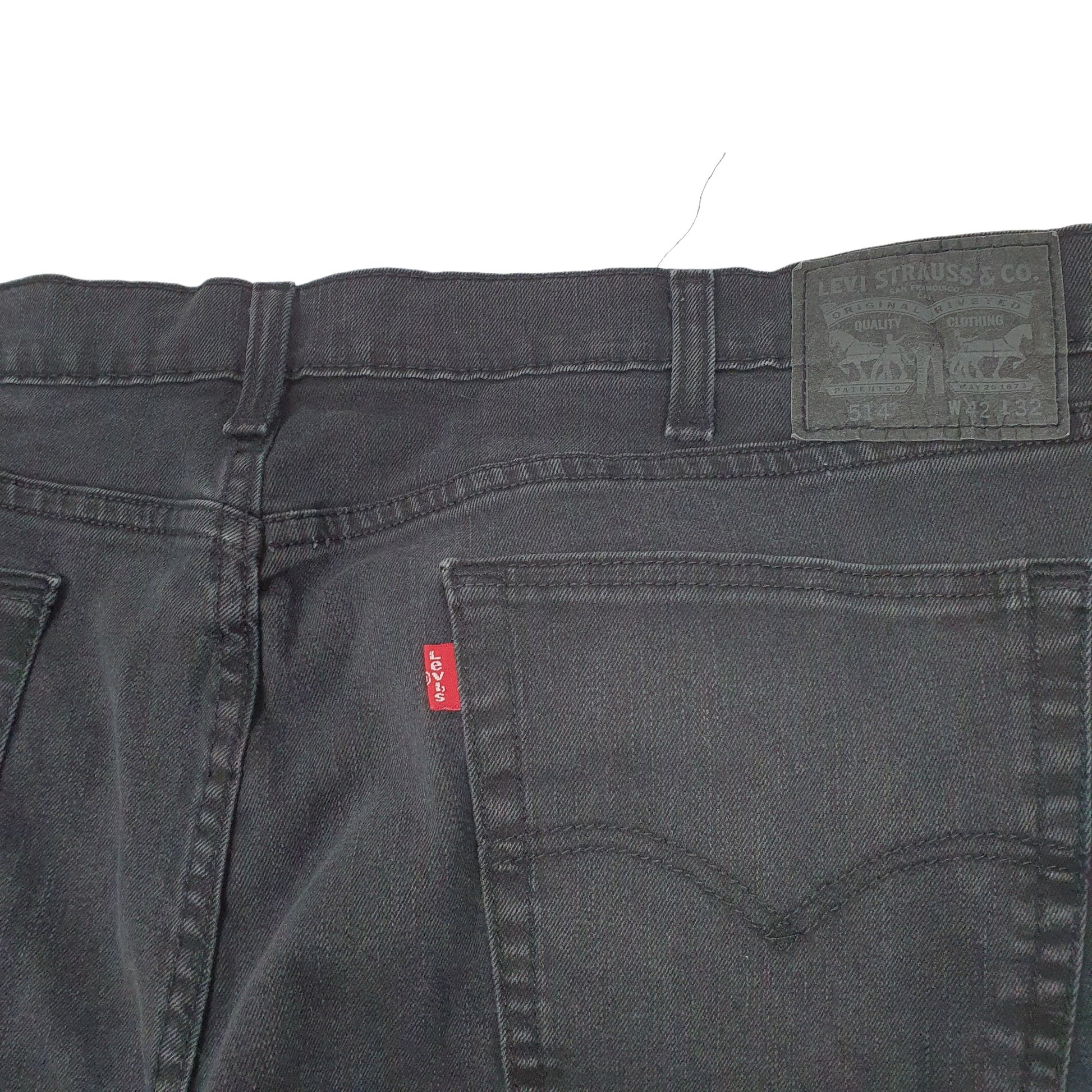 Levis 514 Straight Fit Stretch Jeans W42 L31 Black