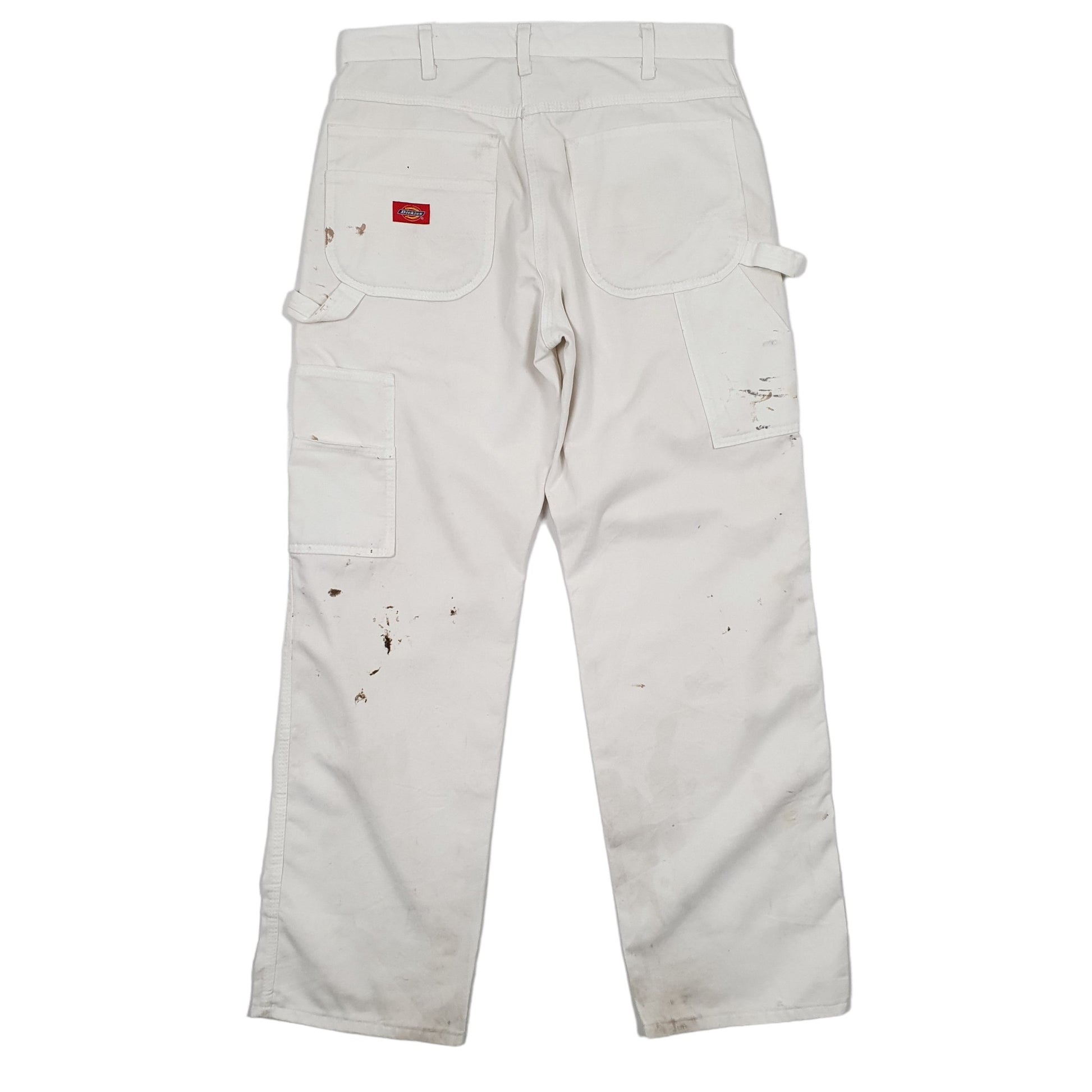 Mens Dickies White Carpenter Trousers W31 L31 White