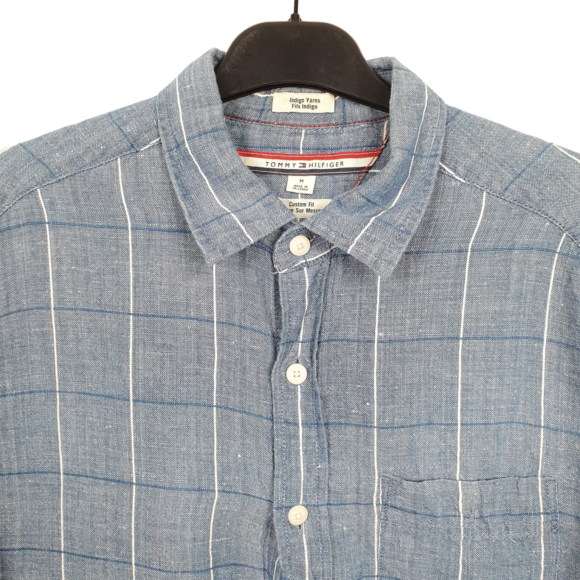 Tommy Hilfiger Short Sleeve Regular Fit Check Shirt Blue