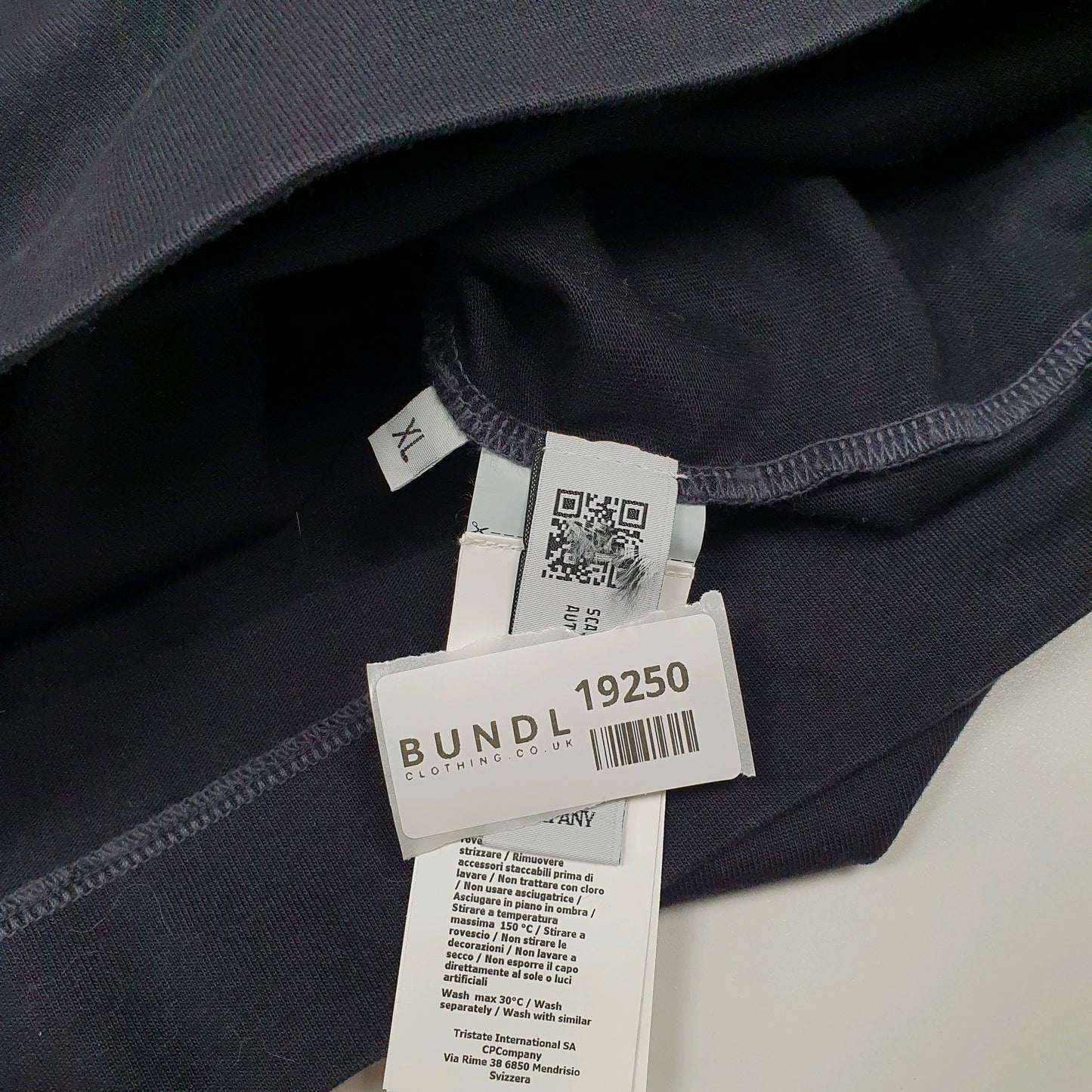 Mens Black CP Company Heavy Jersey Lens Sweat Jumper Short Sleeve T Shirt