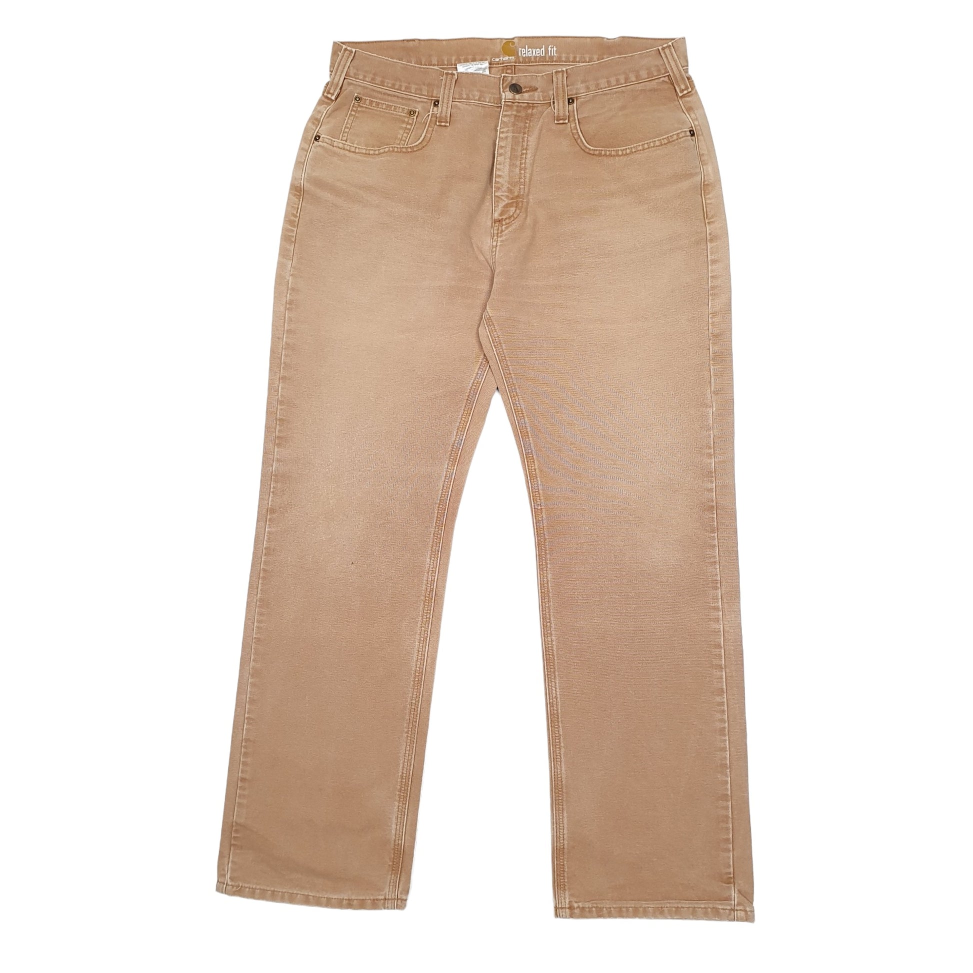Mens Tan Carhartt  Carpenter JeansW34 L30