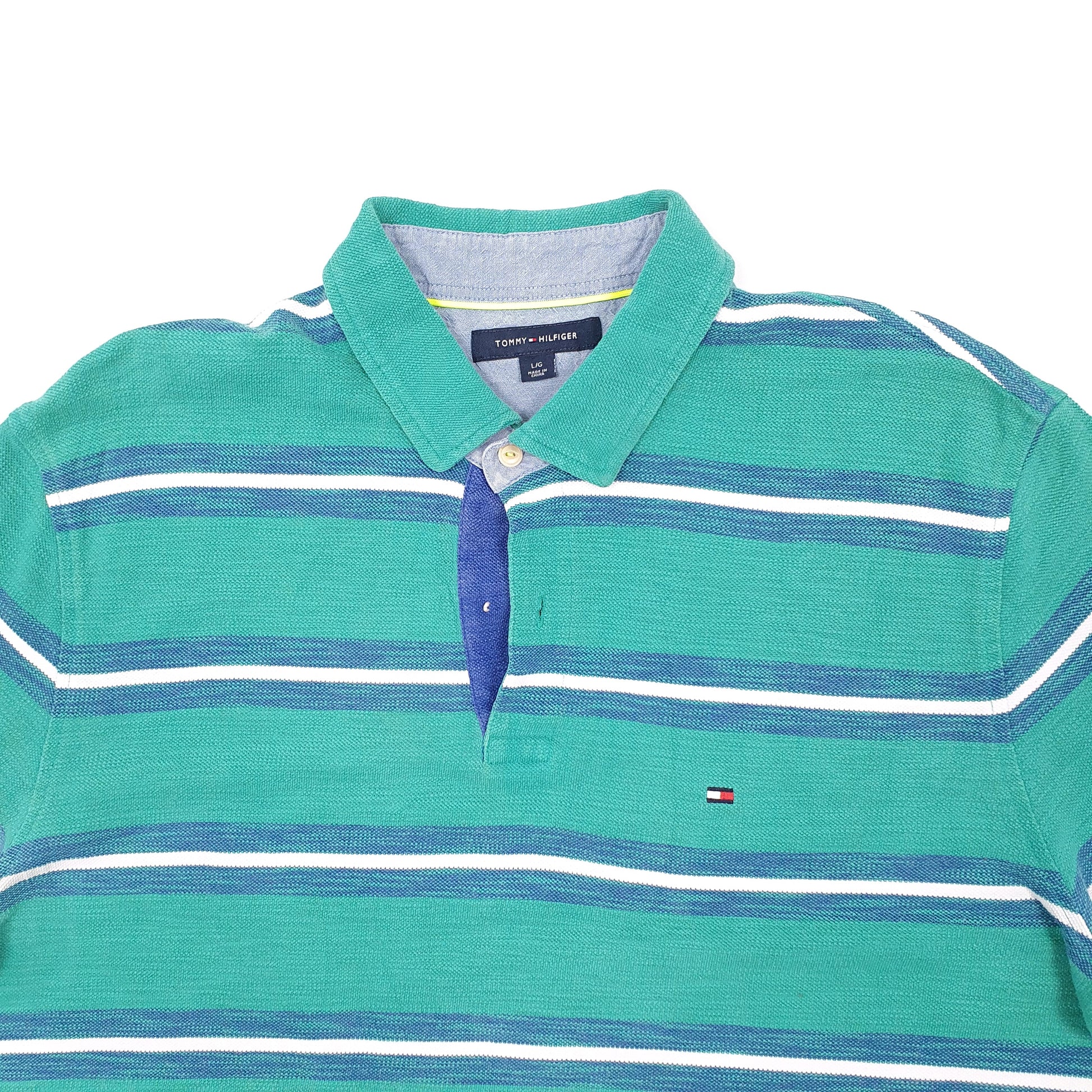 Mens Green Tommy Hilfiger  Short Sleeve Polo Shirt