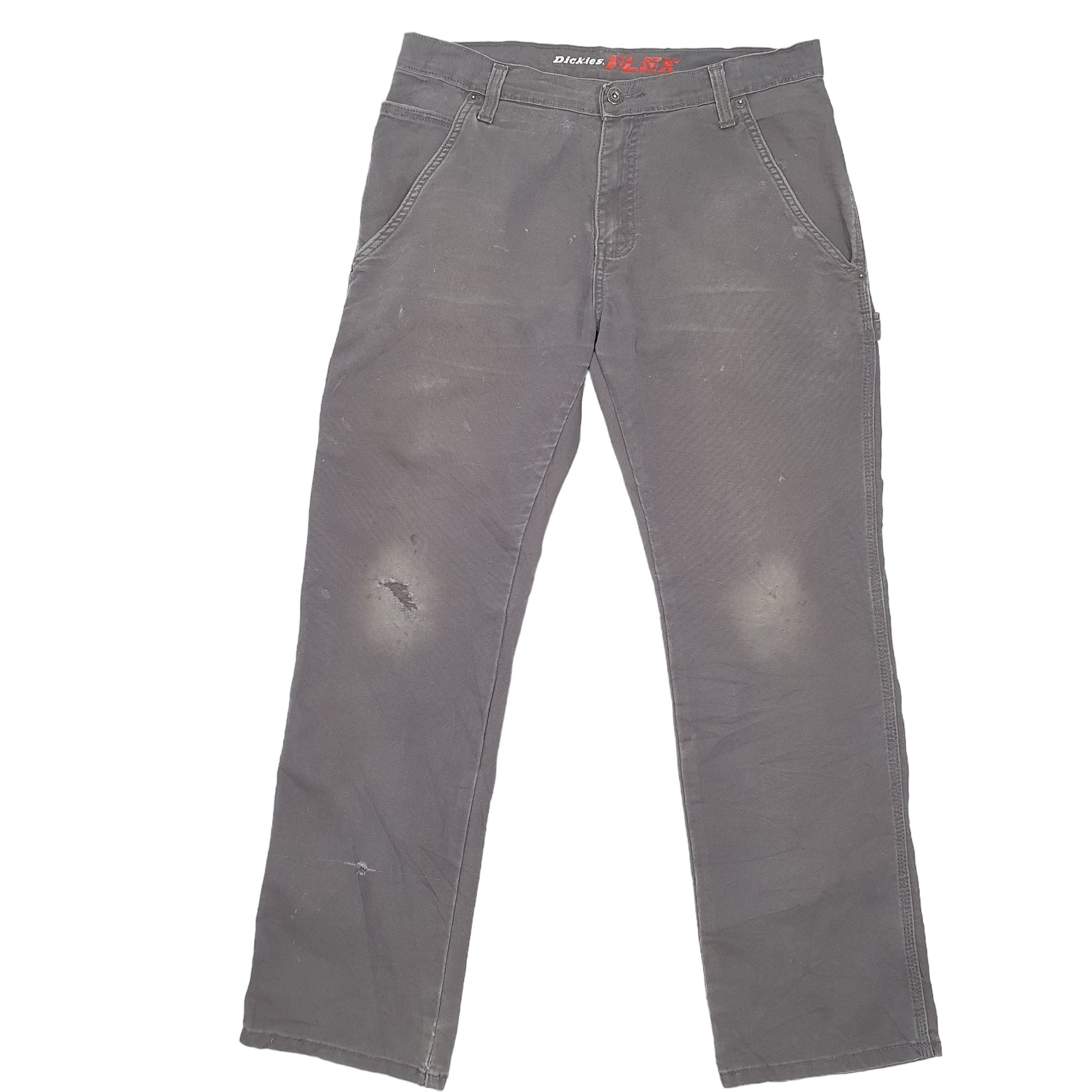 Mens Grey Dickies Flex Stretch Carpenter Trousers