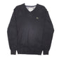Mens Black Lacoste  V Neck Jumper