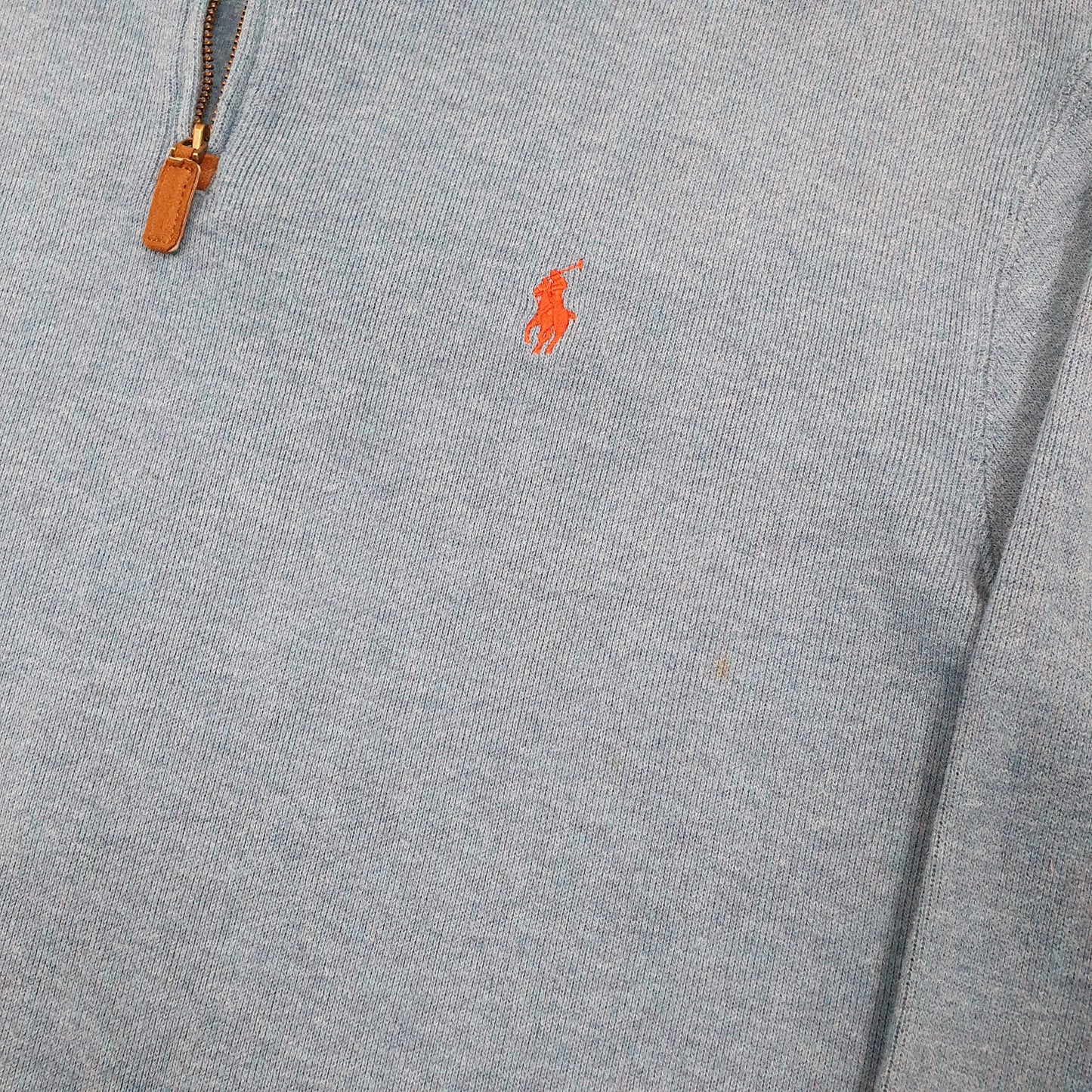 Mens Blue Polo Ralph Lauren  Quarter Zip Jumper