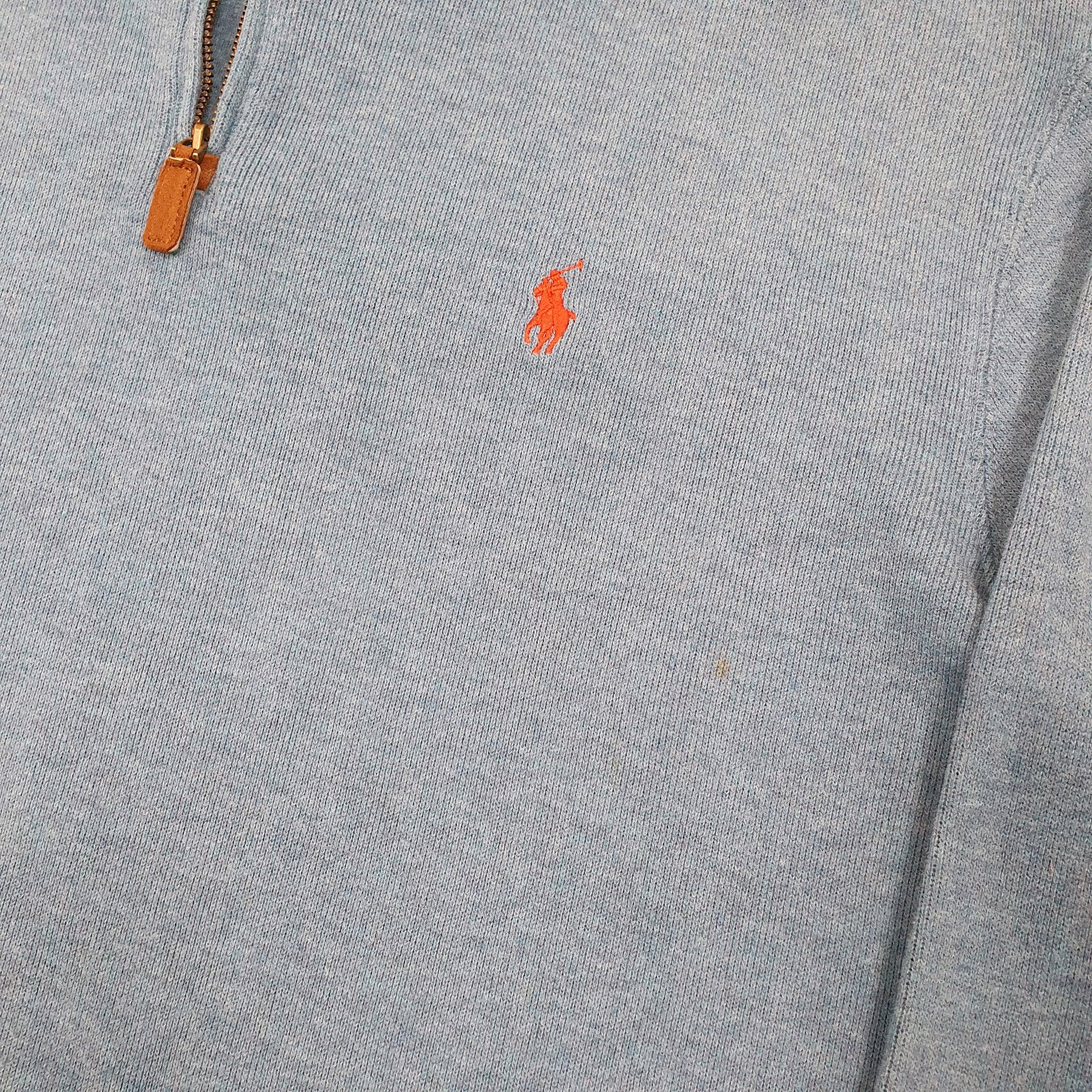 Mens Blue Polo Ralph Lauren  Quarter Zip Jumper