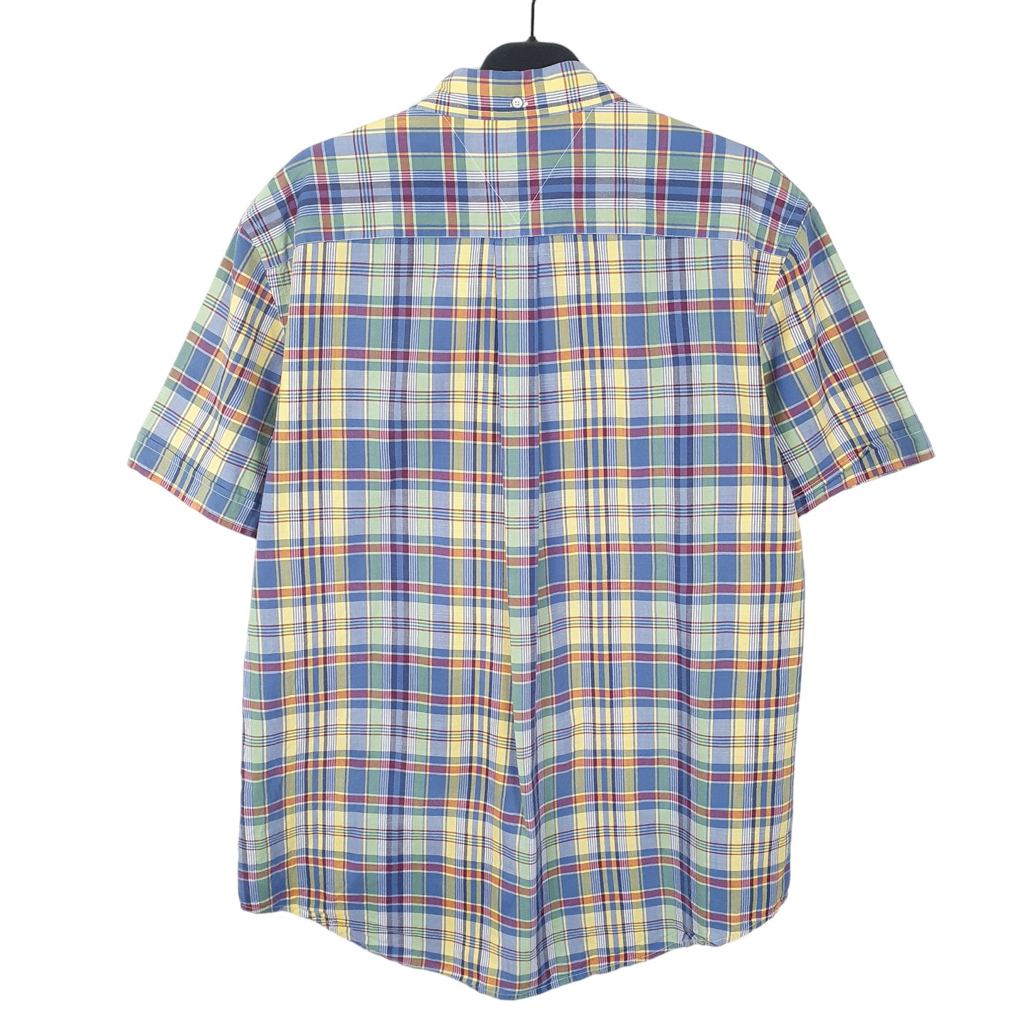 Tommy Hilfiger Short Sleeve Slim Fit Check Shirt Blue