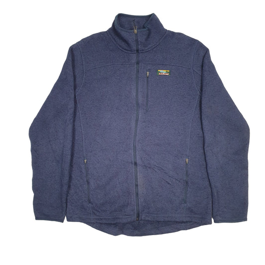 L.L.Bean Vintage Tall Full Zip Fleece M Navy