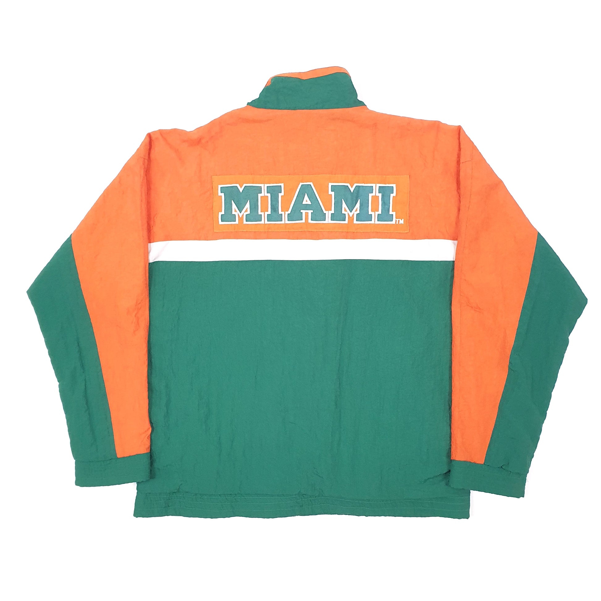 Mens Green Apex One USA College Miami Varsity Windbreaker Coat