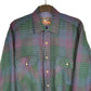 Back Packer Flannel Shacket Overshirt Long Sleeve Regular Fit Check Shirt Green