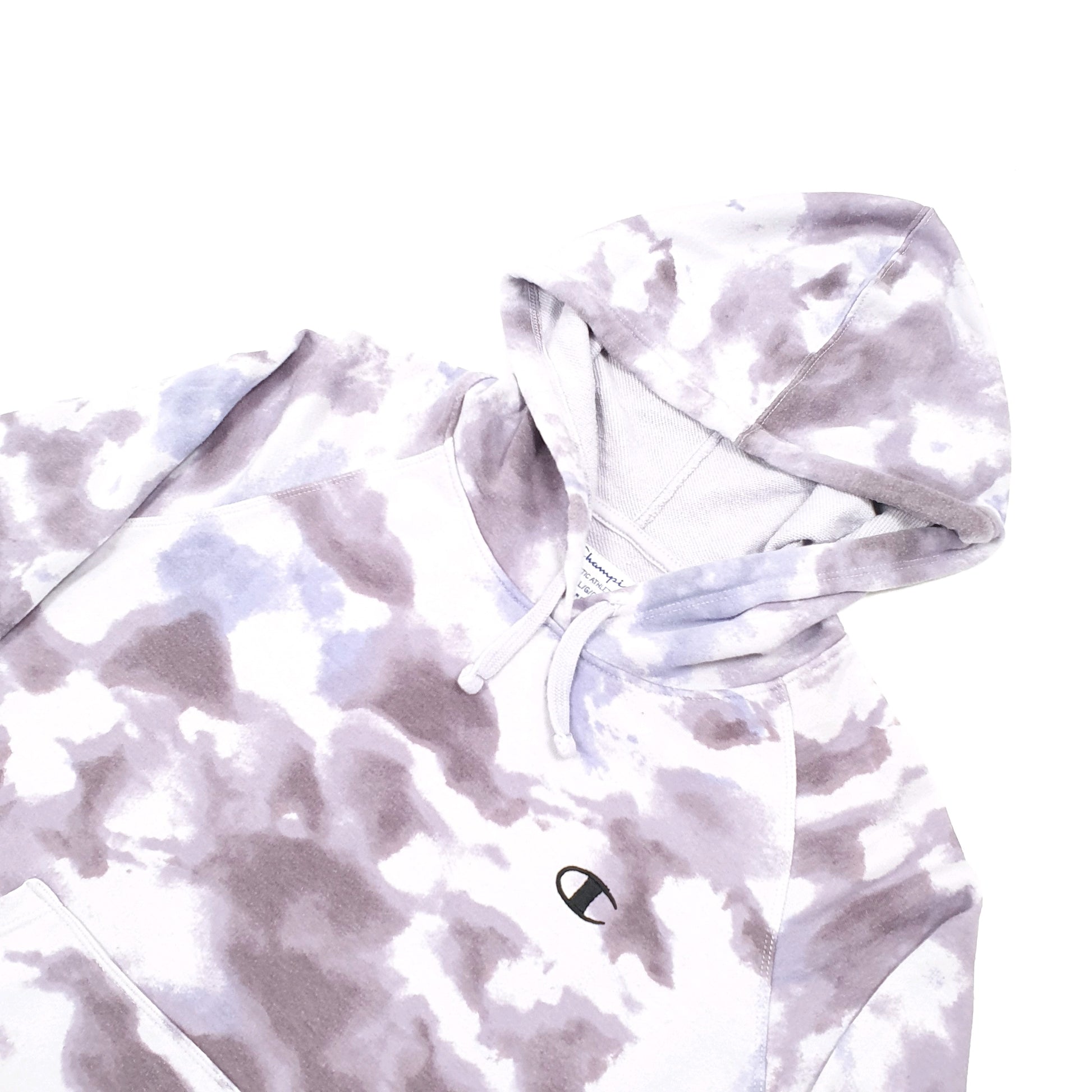 Champion Tie Dye Hoodie M Purple