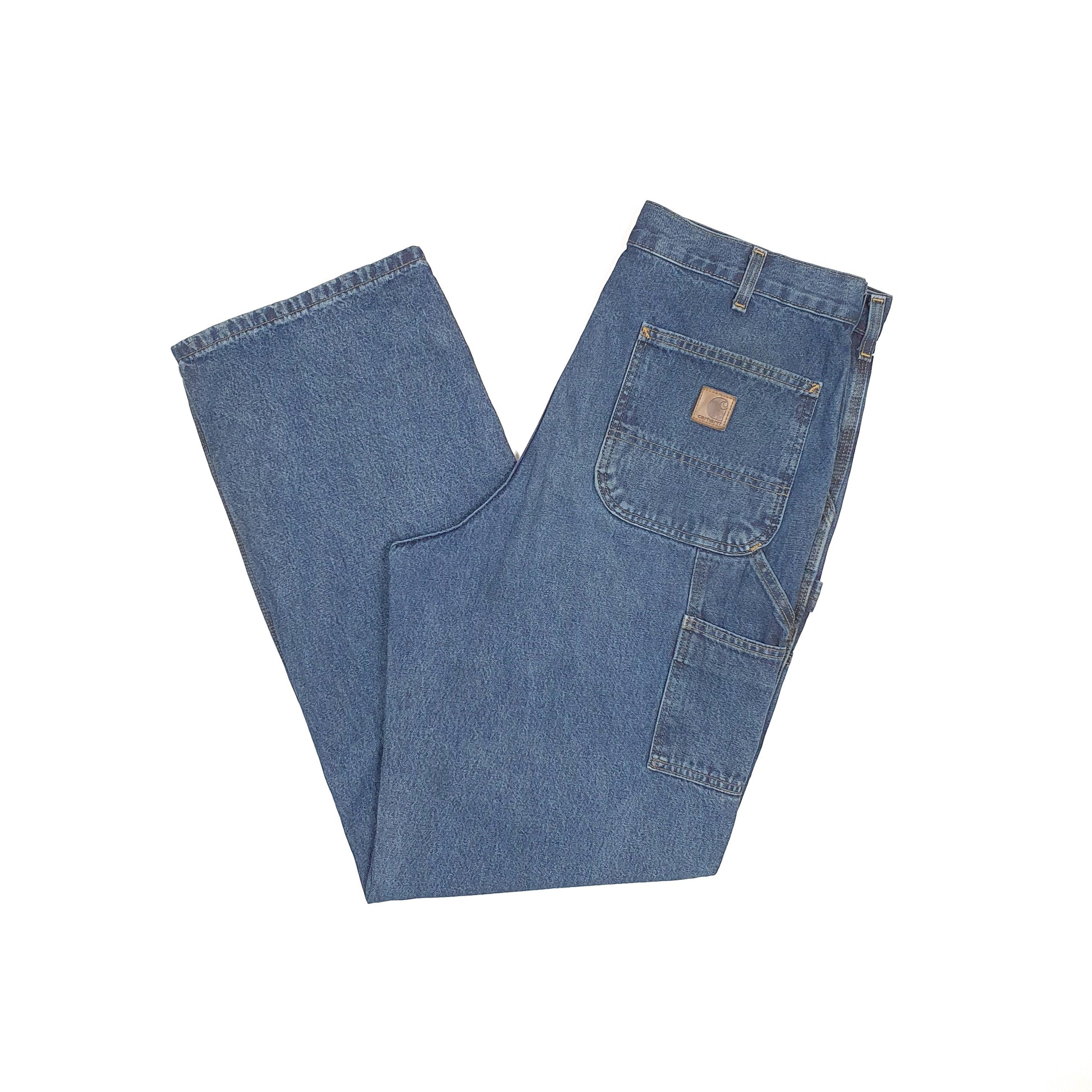 Carhartt Casual Loose Fit Carpenter Jeans W36 L34 Blue