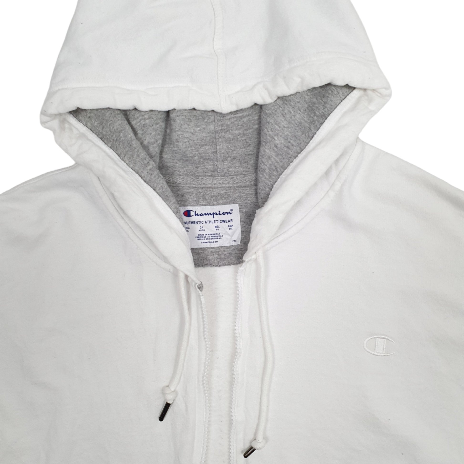 Mens White Champion  Hoodie Jumper