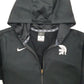 Womens Black Nike USA College Sports Hoodie Full Zip Jumper