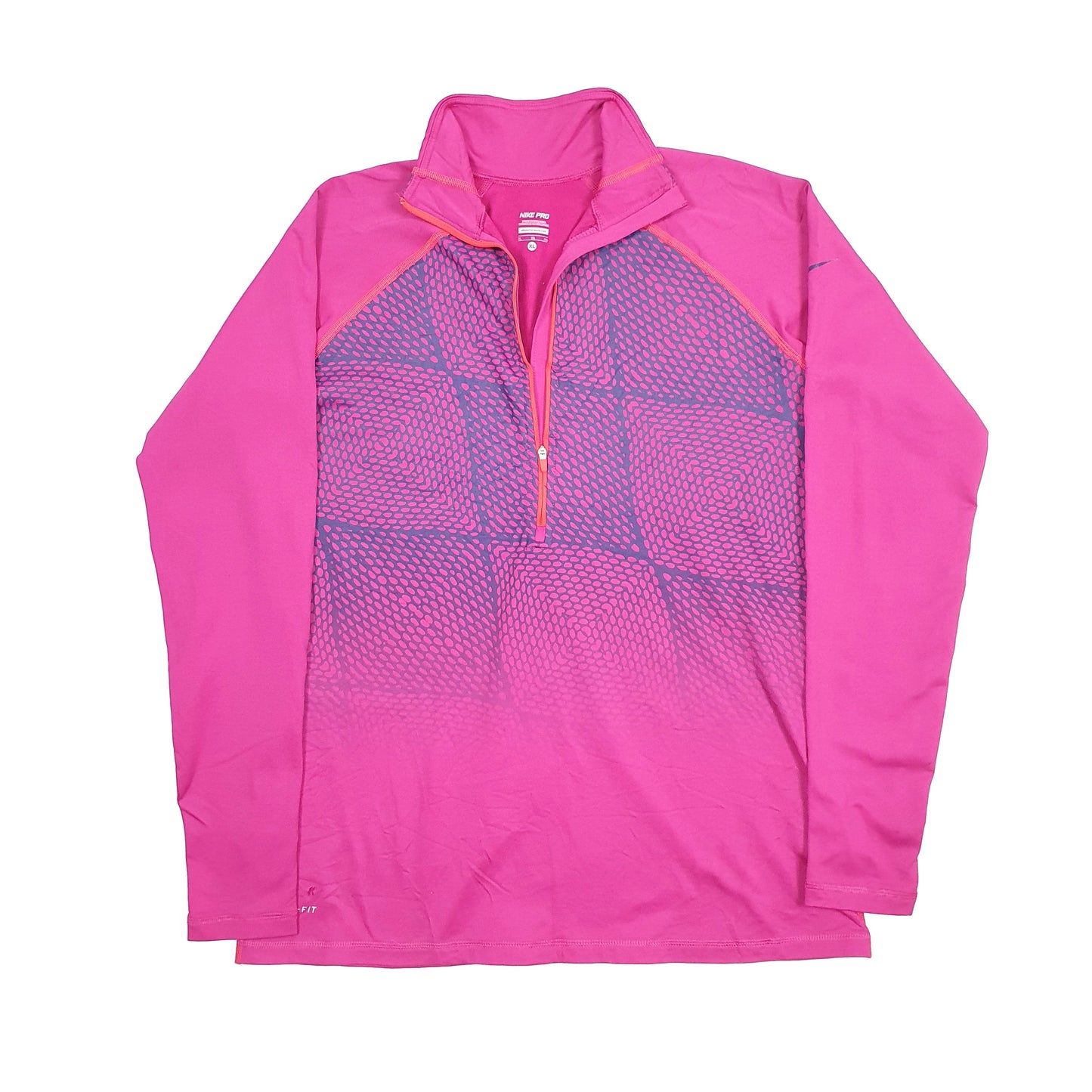 Nike Pro Dri Fit Quarter Zip XL Pink