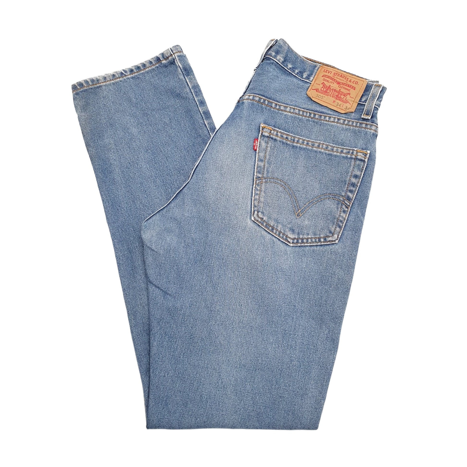 Mens Blue Levis  505 JeansW34 L34