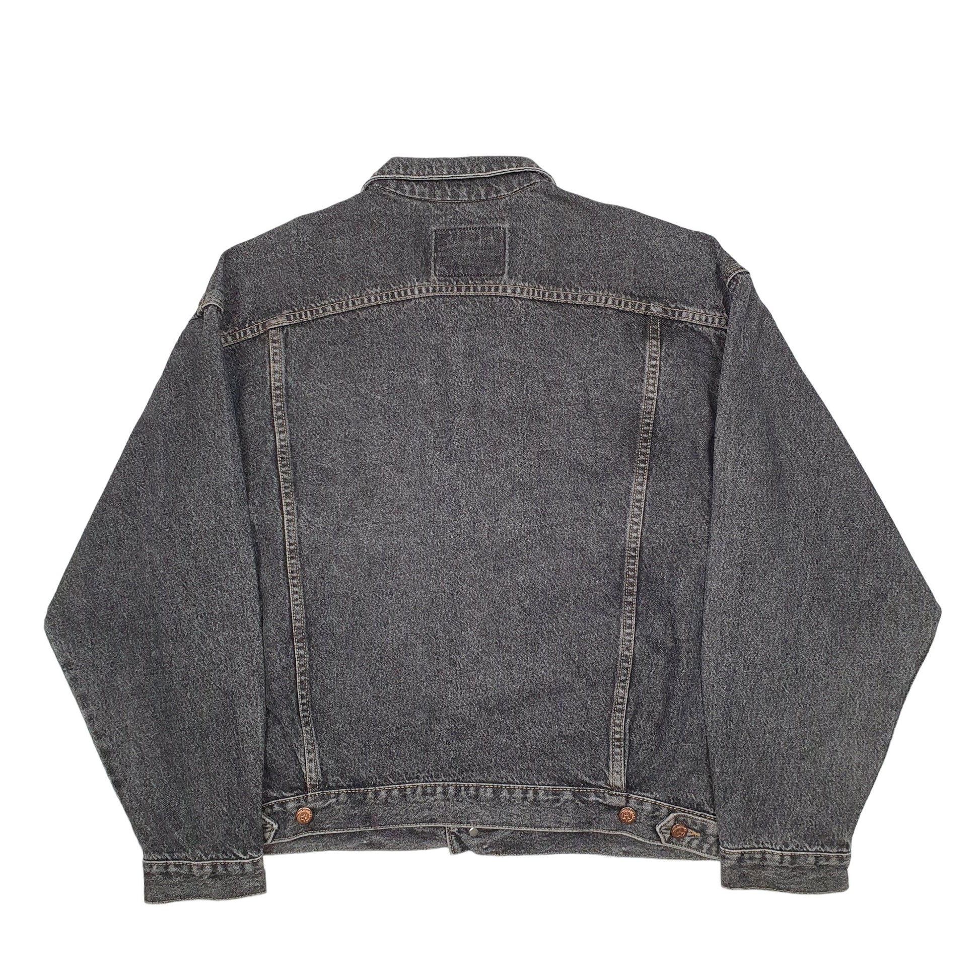 Mens Black Mascoti Trucker Denim Jacket Coat