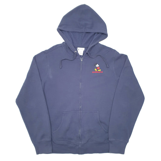 Mens Navy Disney Hoodie Full Zip Jumper
