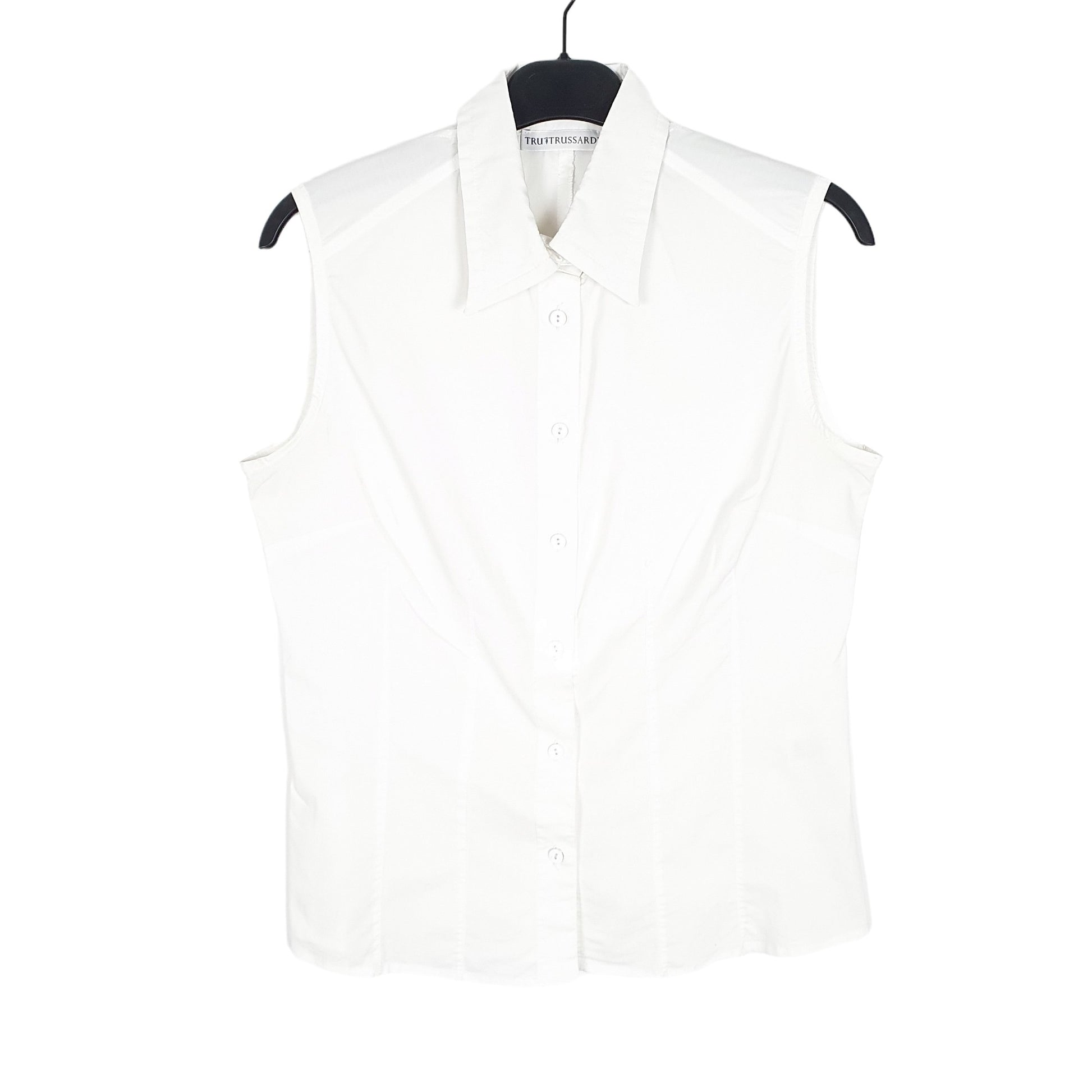 Trussardi Sleeveless Short Sleeve Regular Fit Shirt White