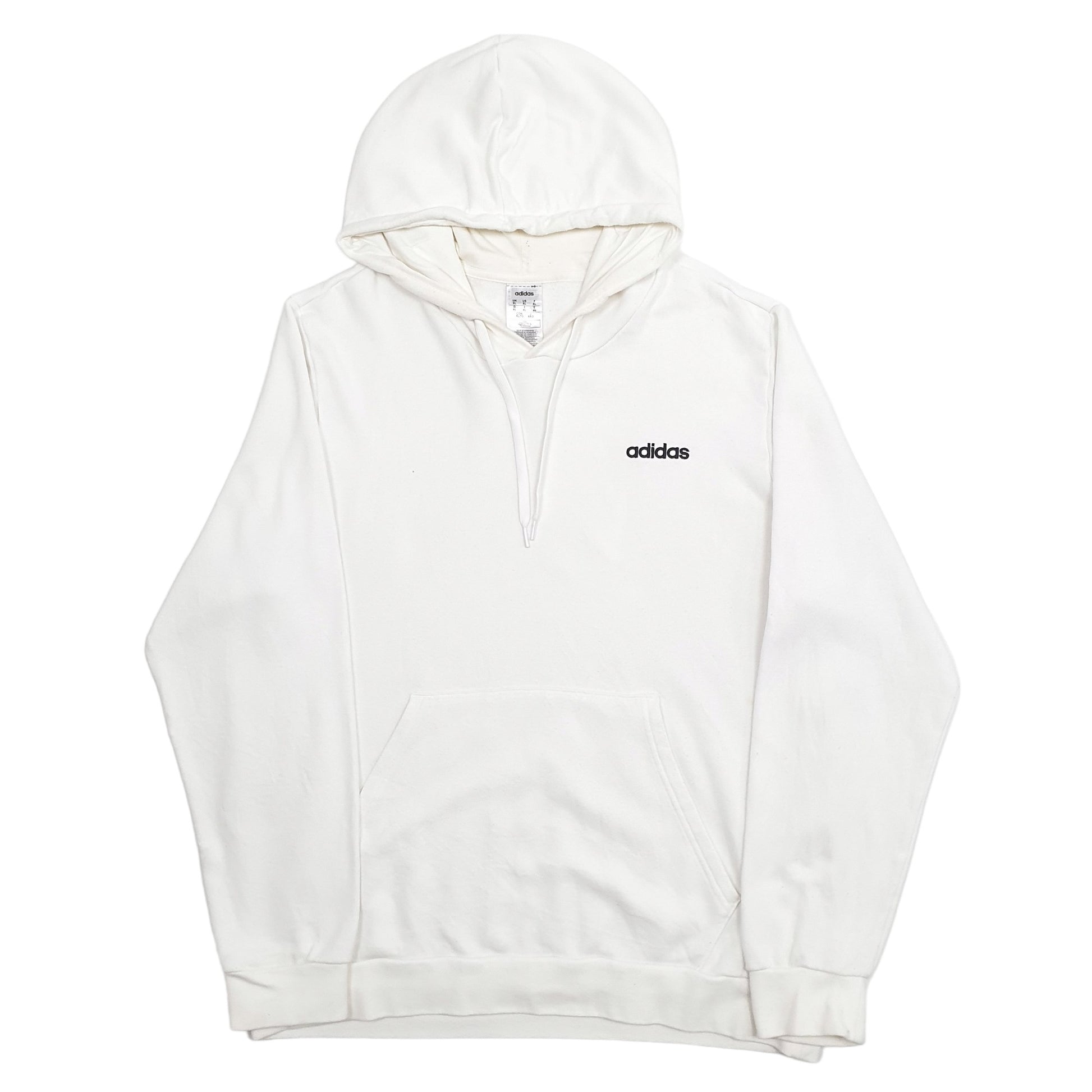 Mens White Adidas  Hoodie Jumper