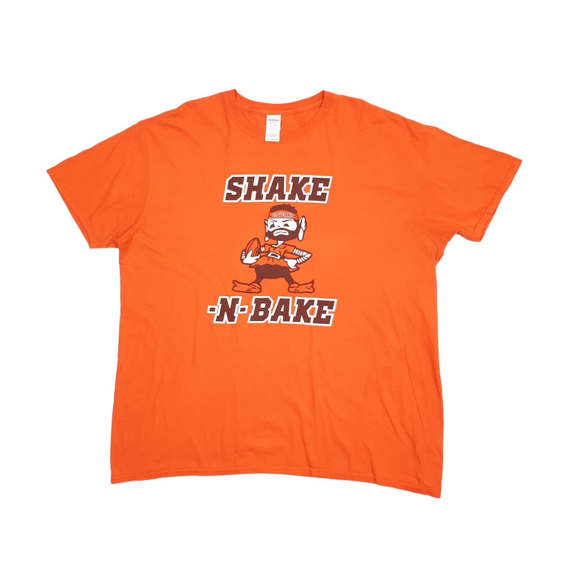 Gildan USA Cleveland Football Short Sleeve T Shirt Orange