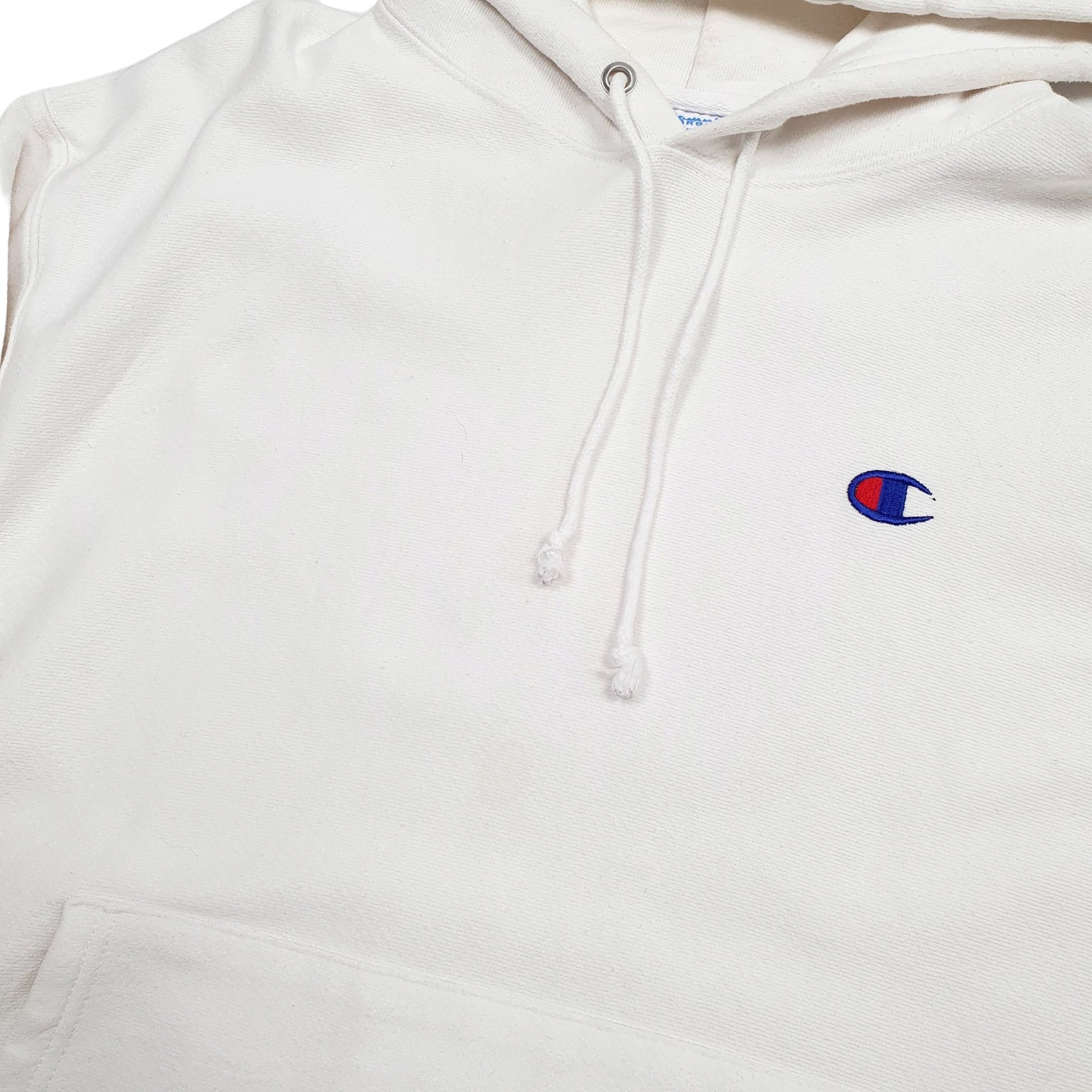 Mens White Champion  Hoodie Jumper