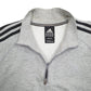 Mens Grey Adidas  Quarter Zip Jumper