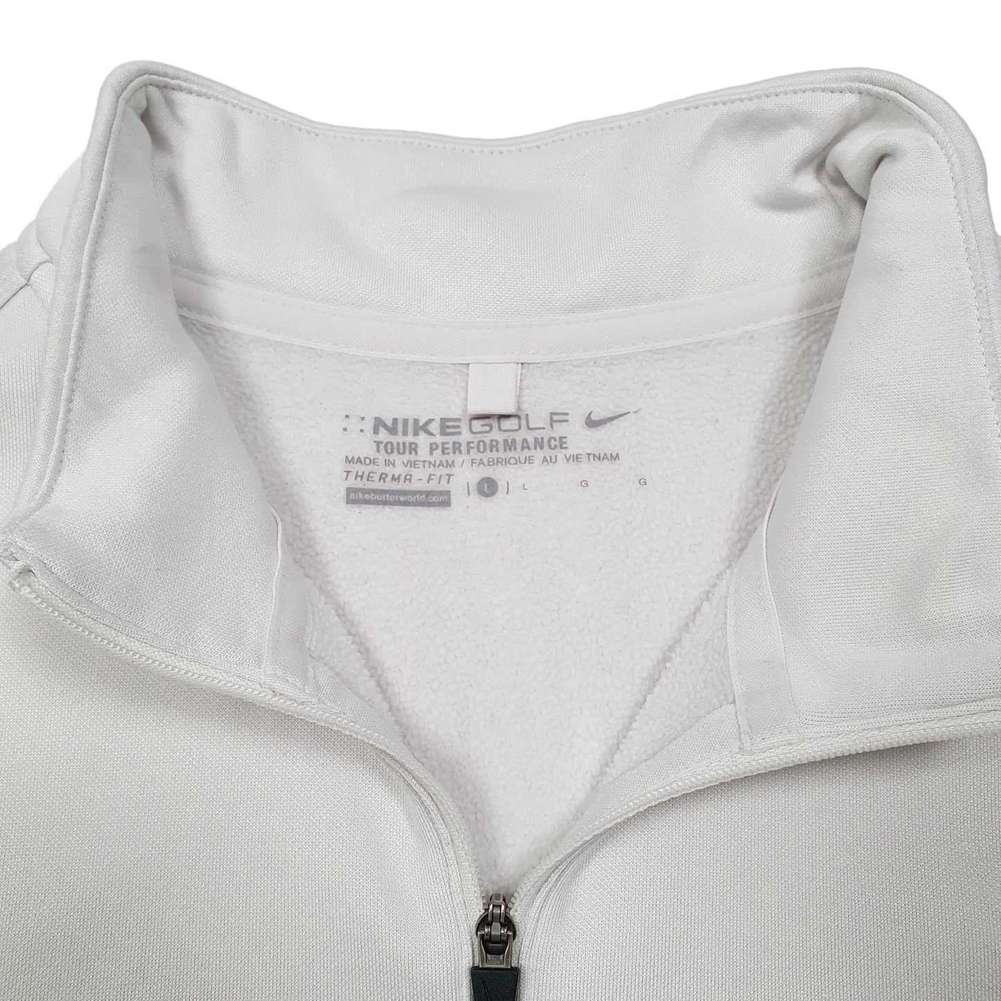 Mens White Nike Golf Therma Fit Active Quarter Zip Jumper