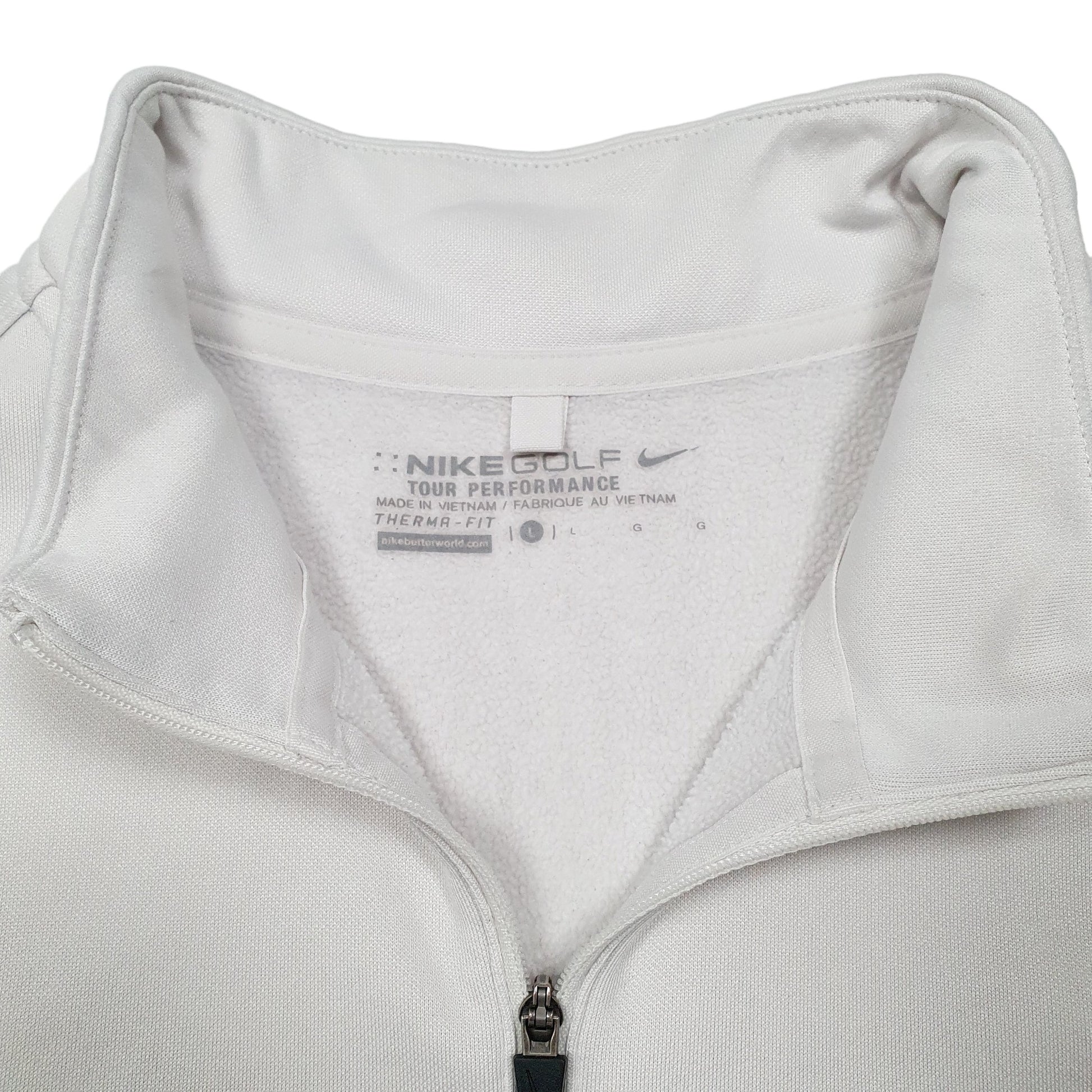 Mens White Nike Golf Therma Fit Active Quarter Zip Jumper