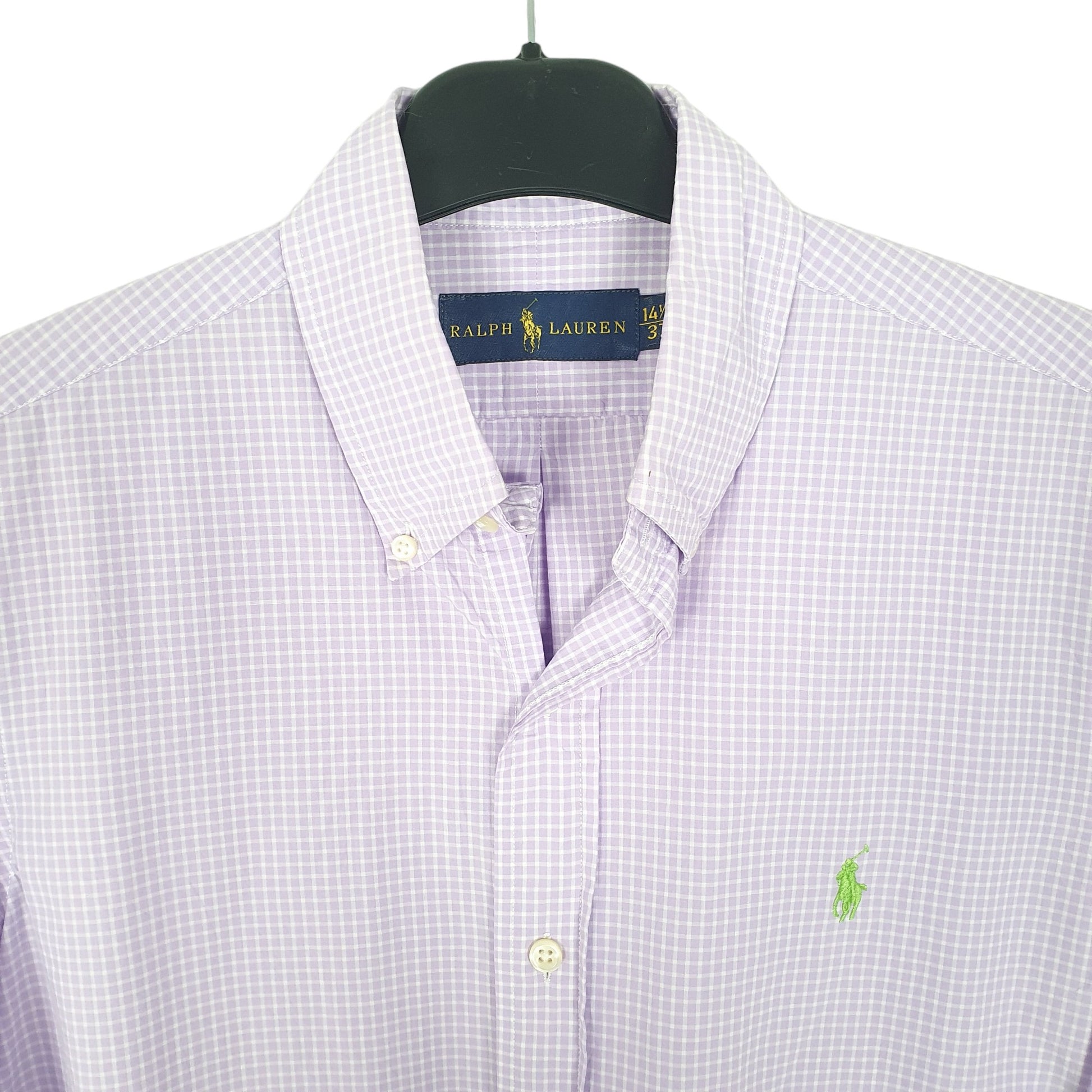 Ralph Lauren Long Sleeve Regular Fit Gingham Shirt Lilac