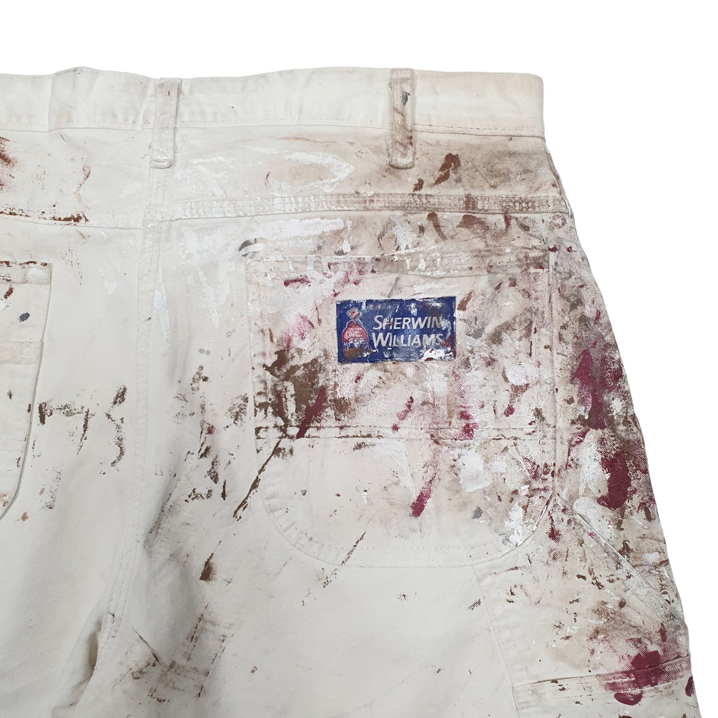 Mens White Dickies  Denim Shorts