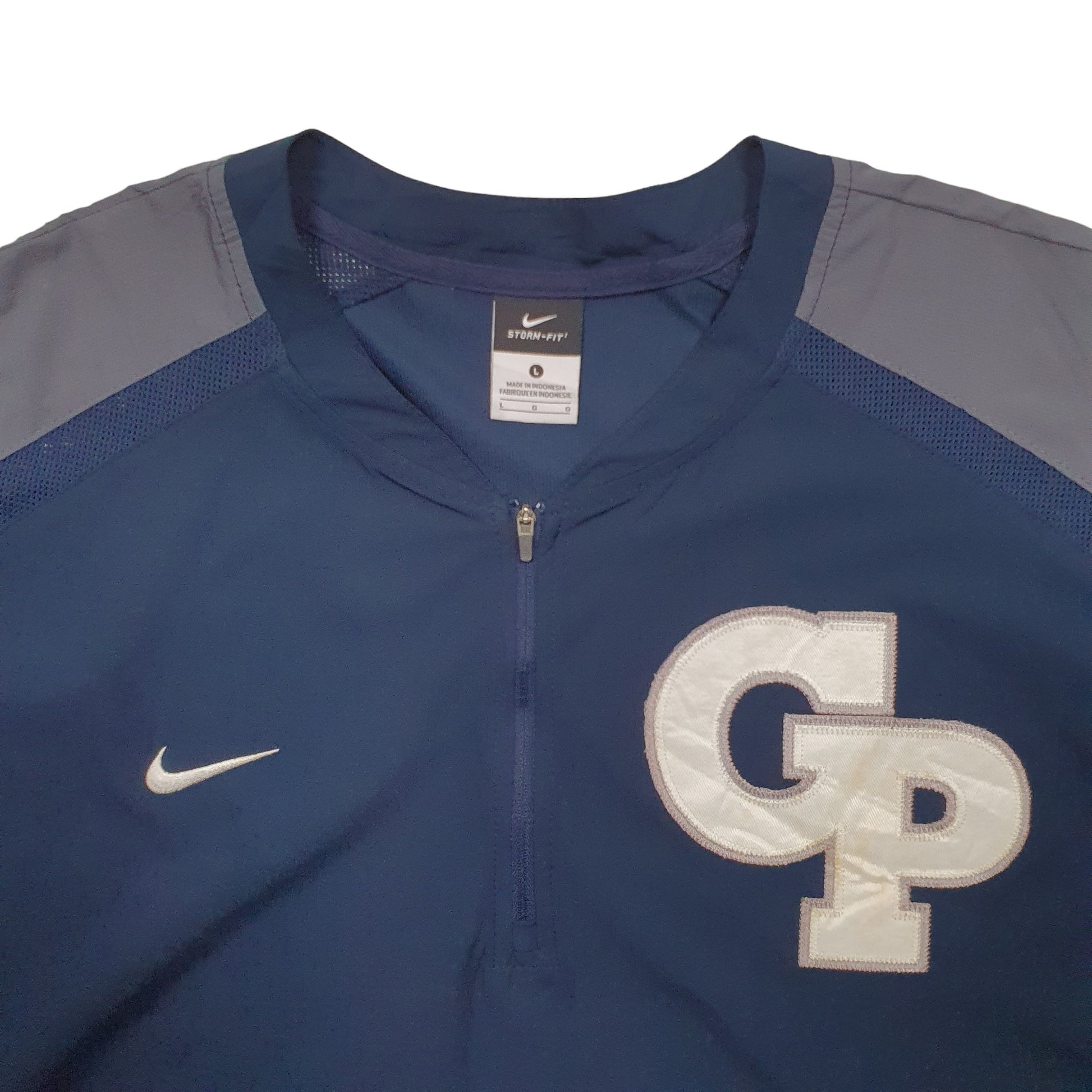 Mens Navy Nike USA College Storm-Fit Quarter Zip Jumper