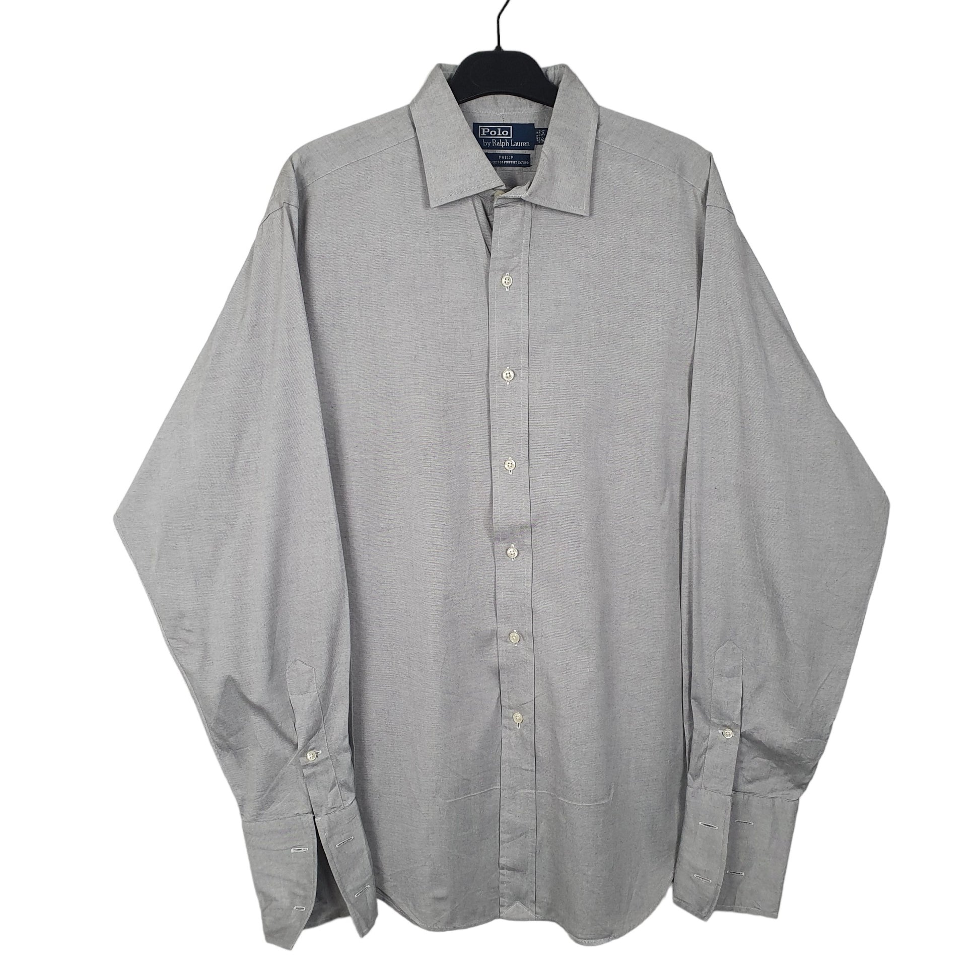 Mens Grey Ralph Lauren Phillip Polo Long Sleeve Shirt