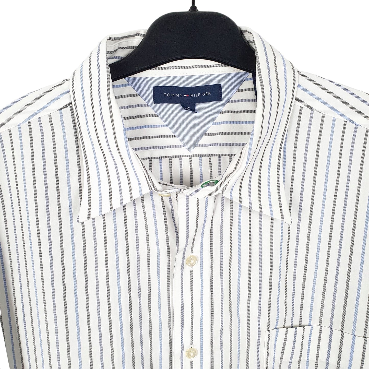 Tommy Hilfiger Long Sleeve Regular Fit Striped Shirt White