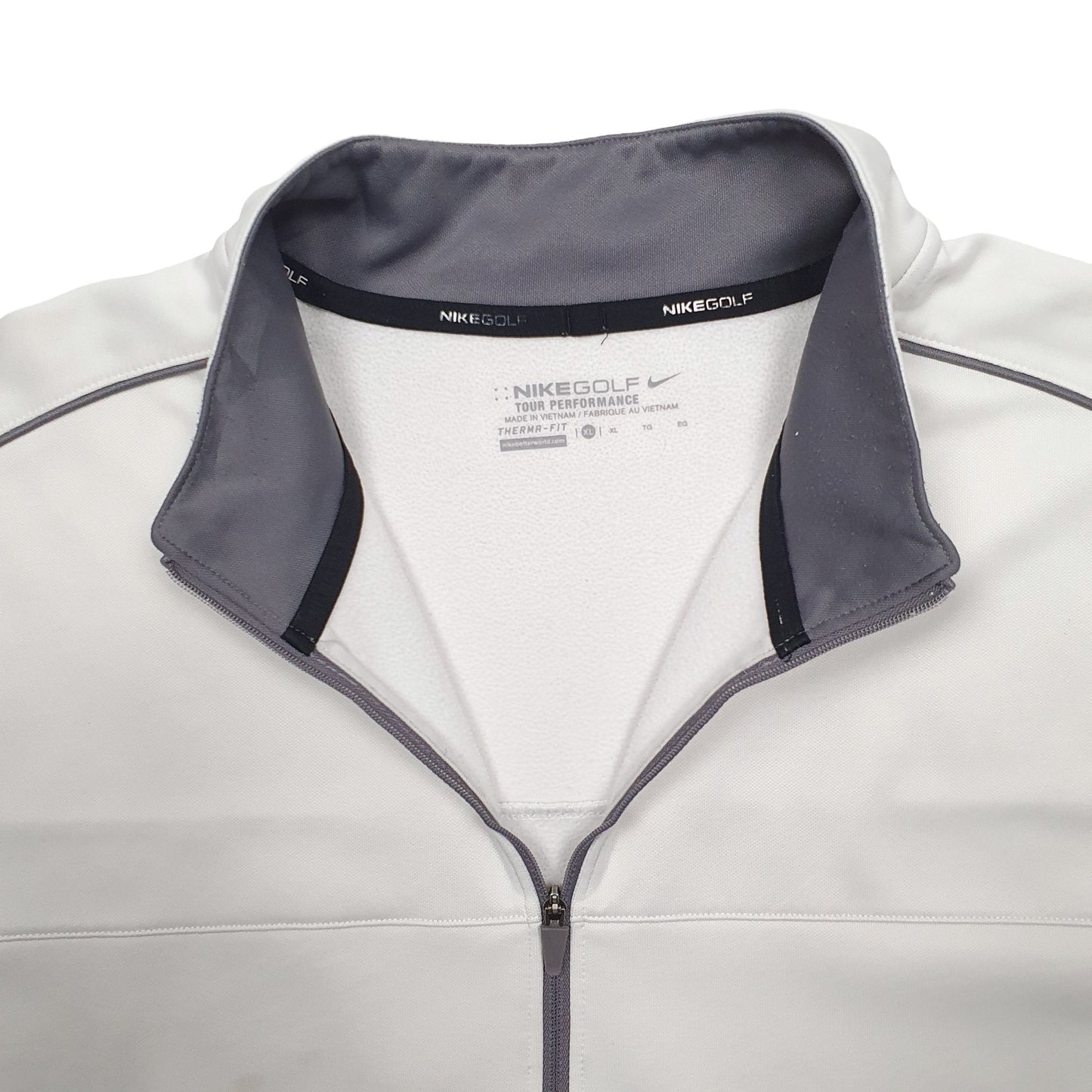 Mens White Nike  Quarter Zip Jumper