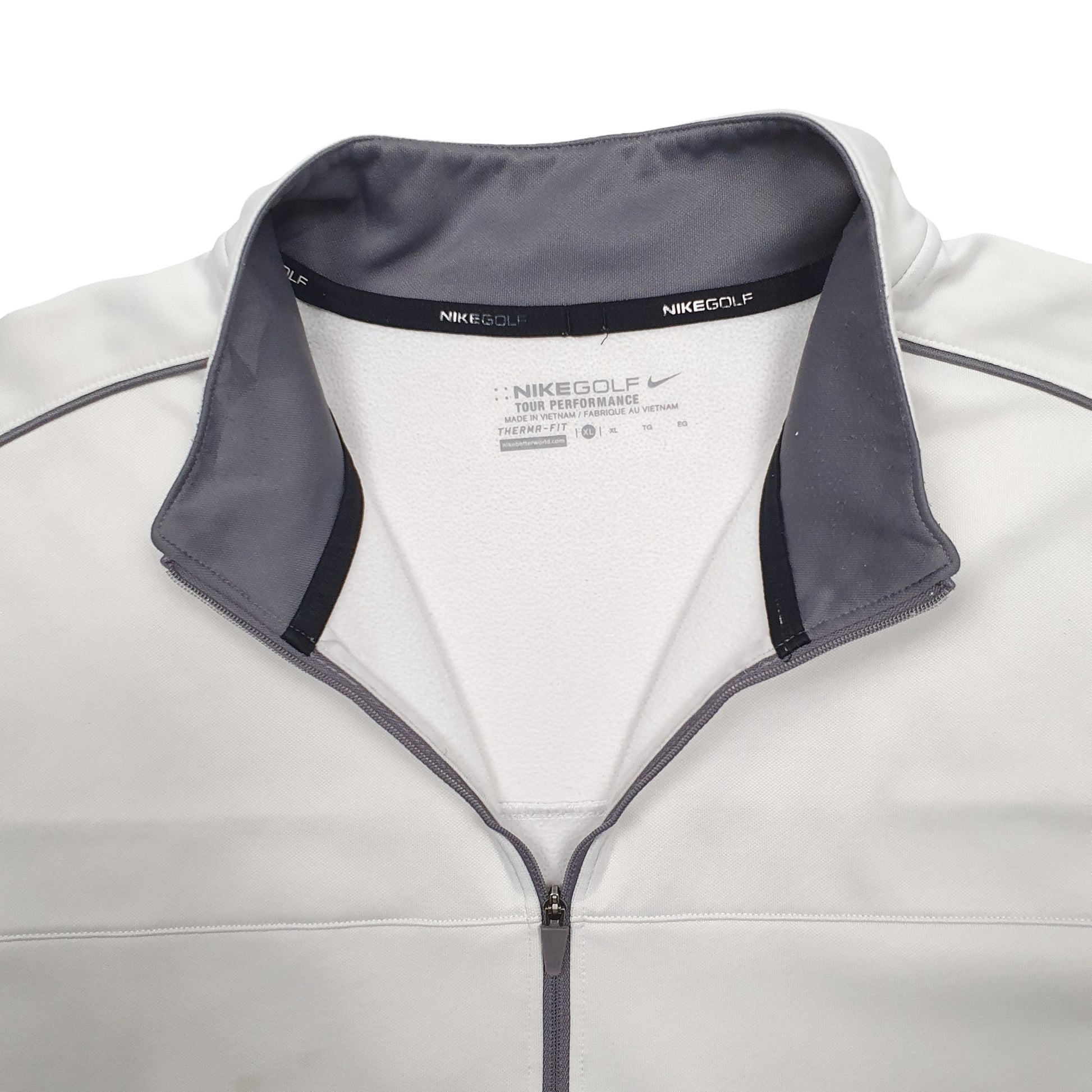 Mens White Nike  Quarter Zip Jumper